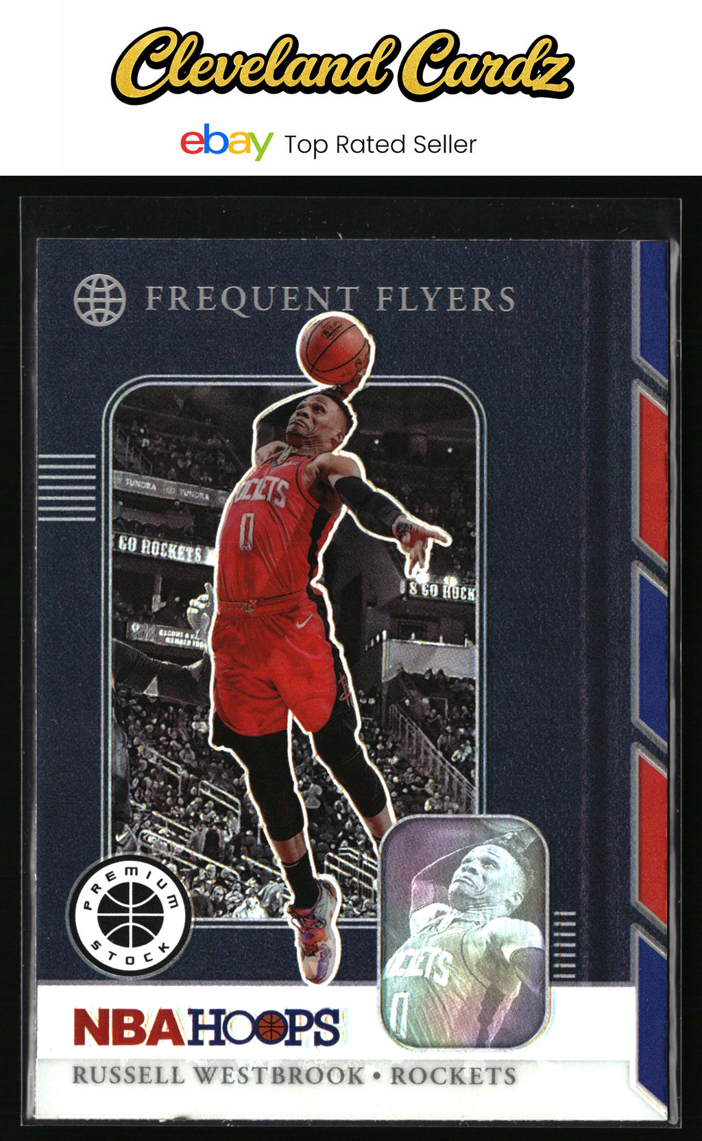 2019-20 Hoops Premium Stock #9 Russell Westbrook Frequent Flyers Holo