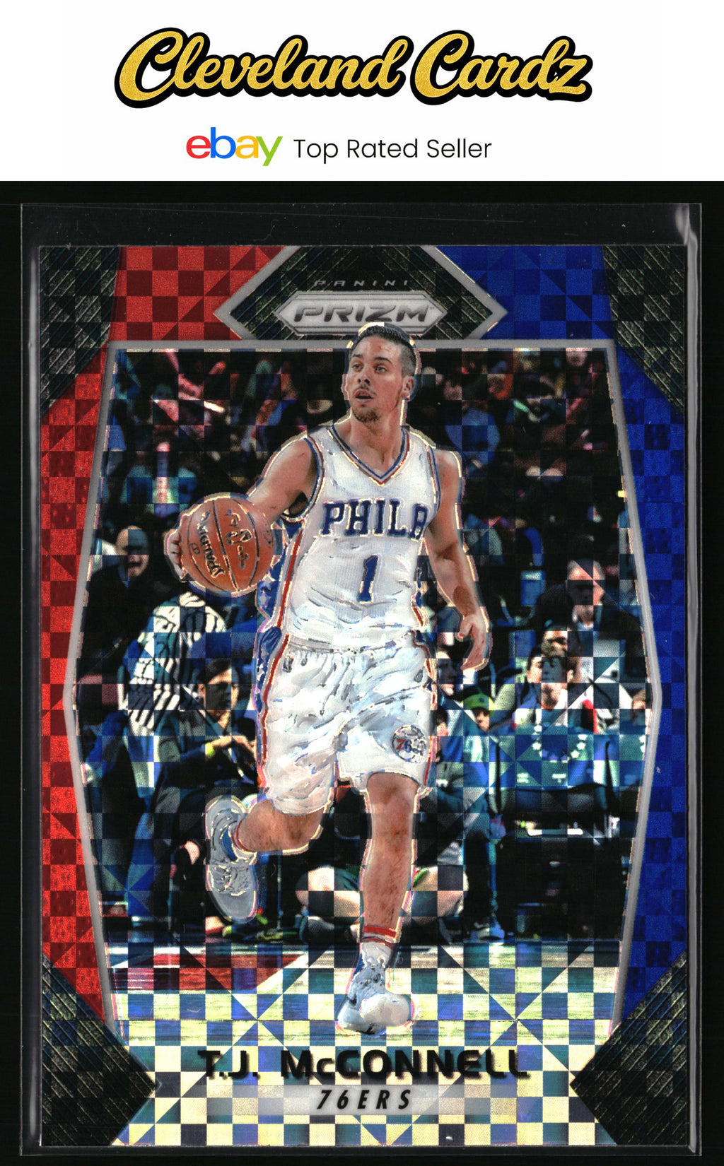 2017-18 Panini Prizm #5 T.J. McConnell Prizm Red White and Blue