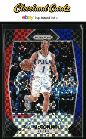 2017-18 Panini Prizm #5 T.J. McConnell Prizm Red White and Blue