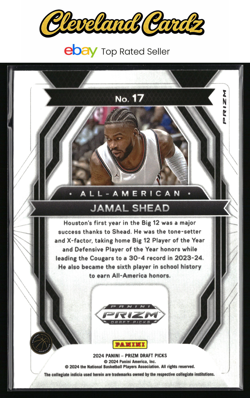 2024 Panini Prizm Draft Picks #17 Jamal Shead All-American Prizm Green