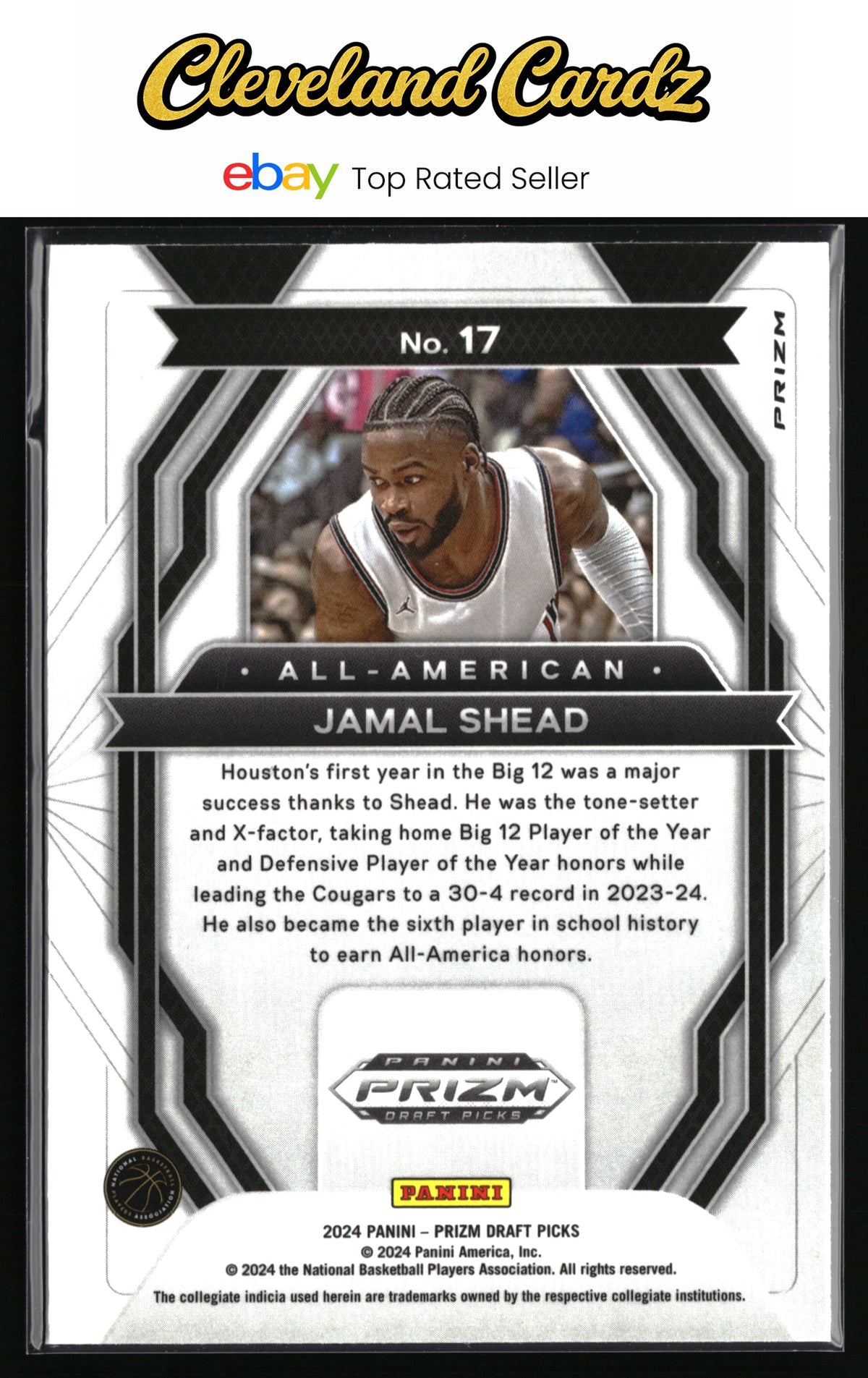 2024 Panini Prizm Draft Picks #17 Jamal Shead All-American Prizm Green