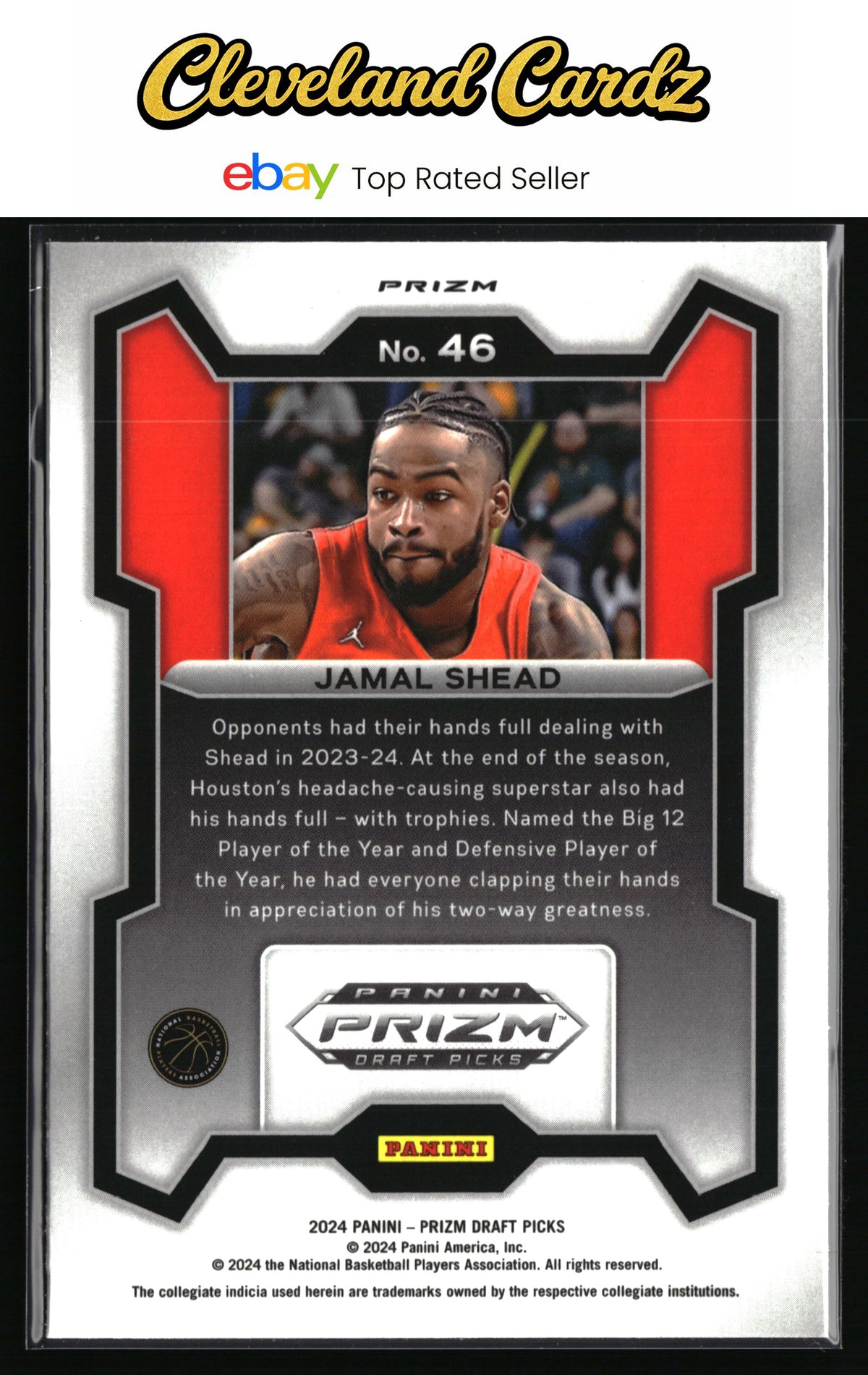 2024 Panini Prizm Draft Picks #46 Jamal Shead Prizm Red Ice