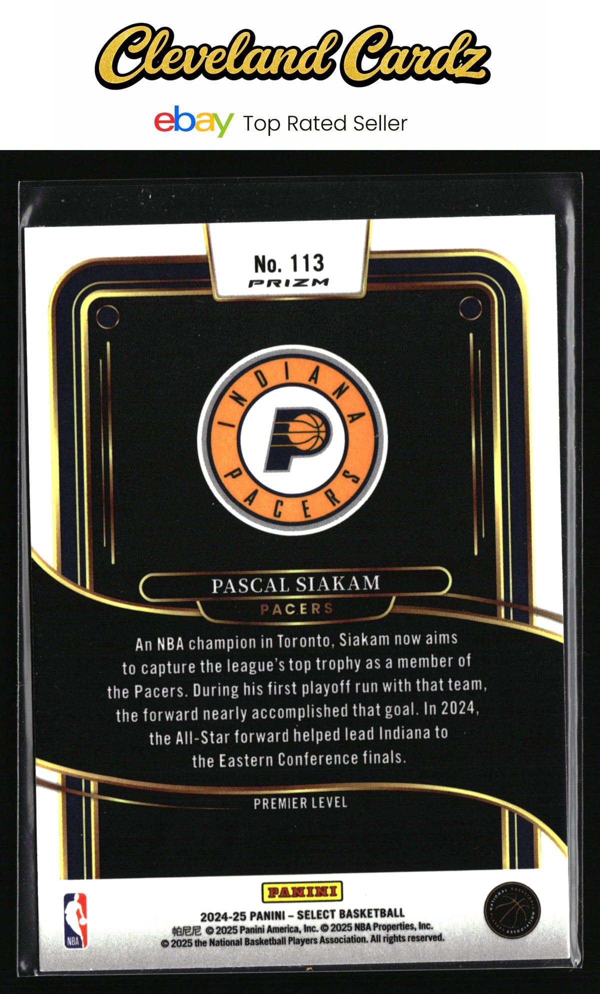 2024-25 Panini Select #113 Pascal Siakam Tectonic Prizm