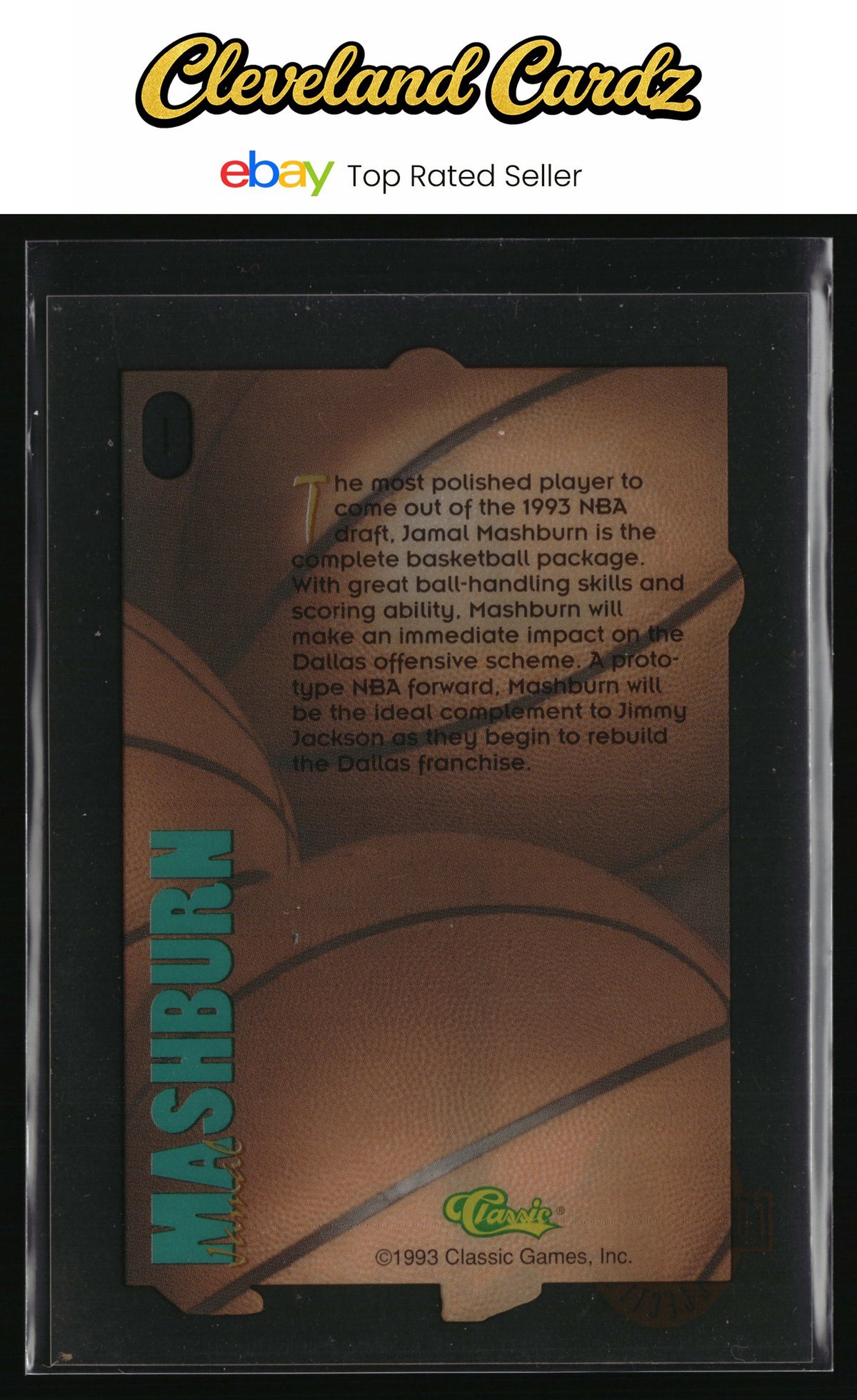 1993 Classic Four Sport #O Jamal Mashburn Acetates