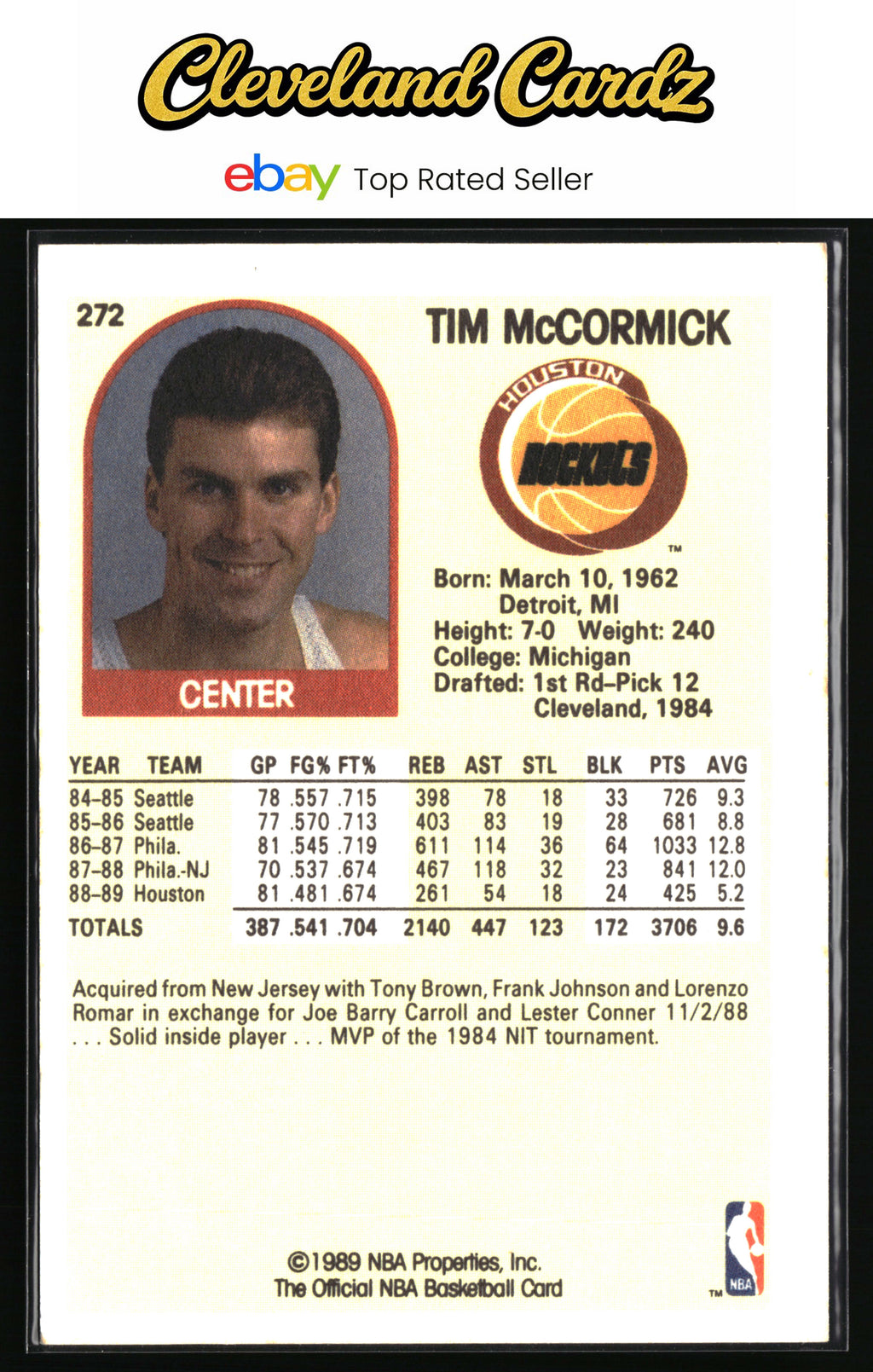 1989-90 Hoops #272 Tim McCormick