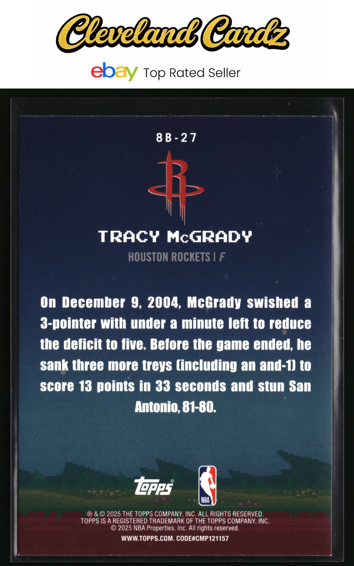 2025-26 Topps #8B-27 Tracy McGrady 8-Bit Ballers