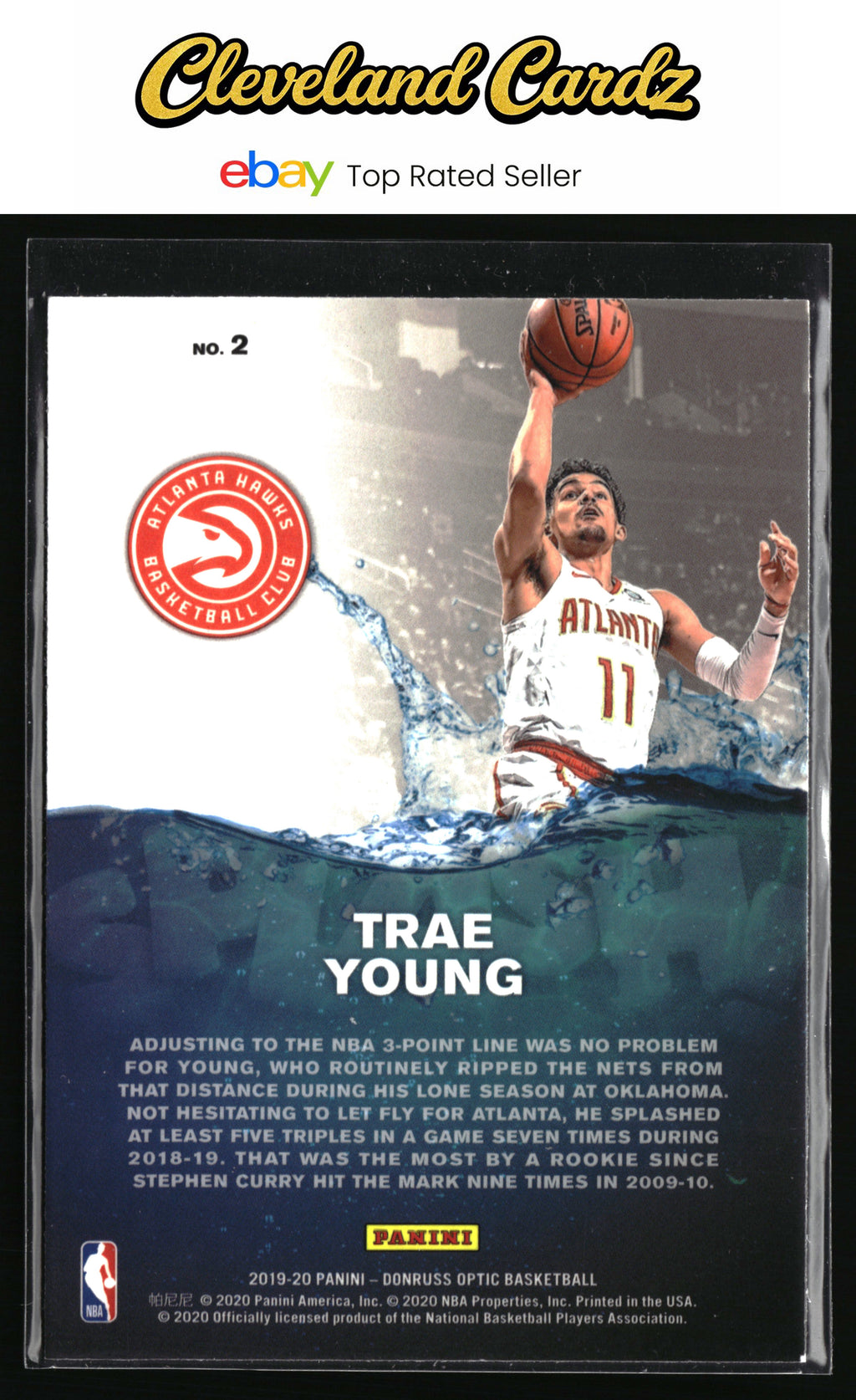 2019-20 Donruss Optic #2 Trae Young Splash!