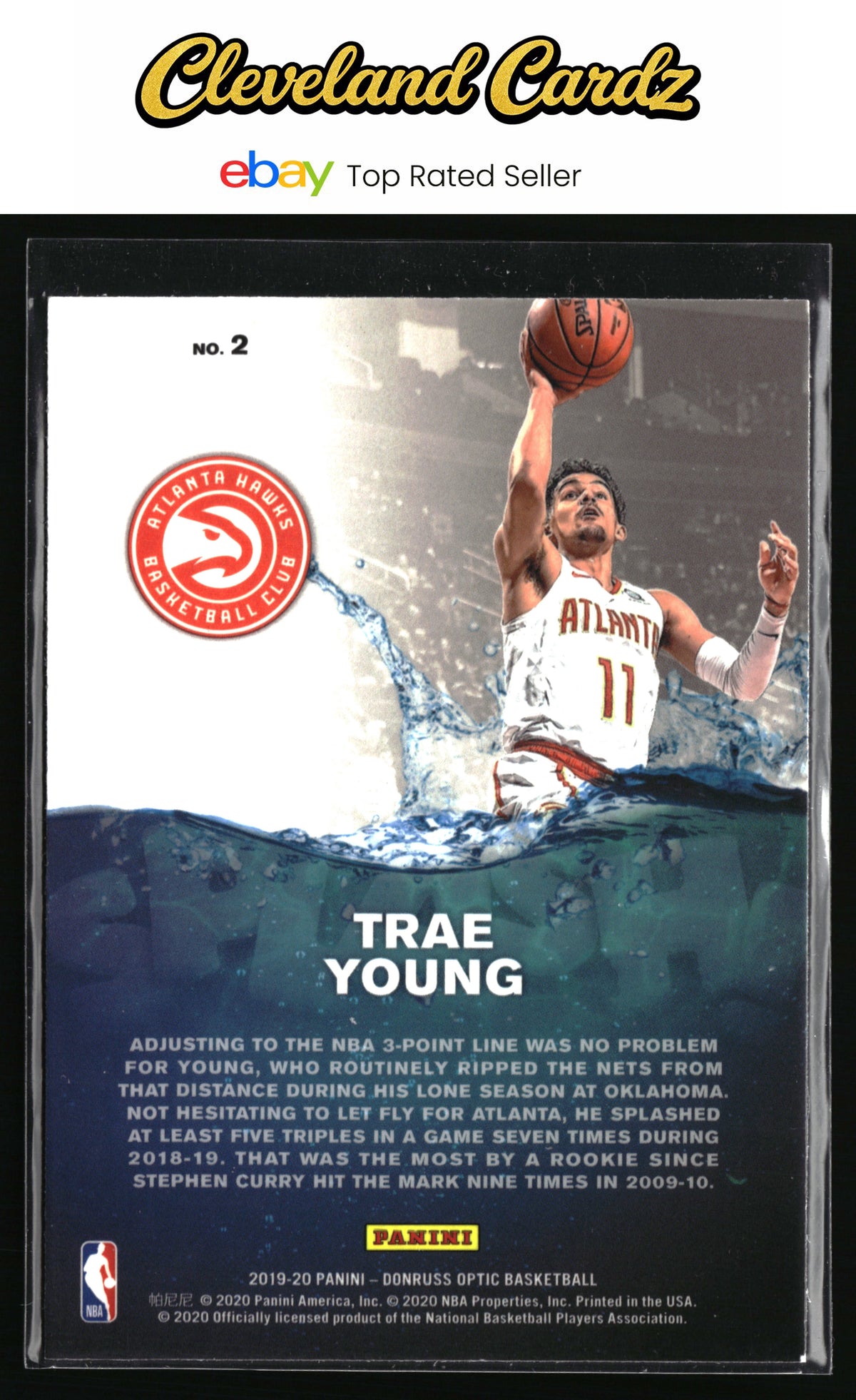 2019-20 Donruss Optic #2 Trae Young Splash!