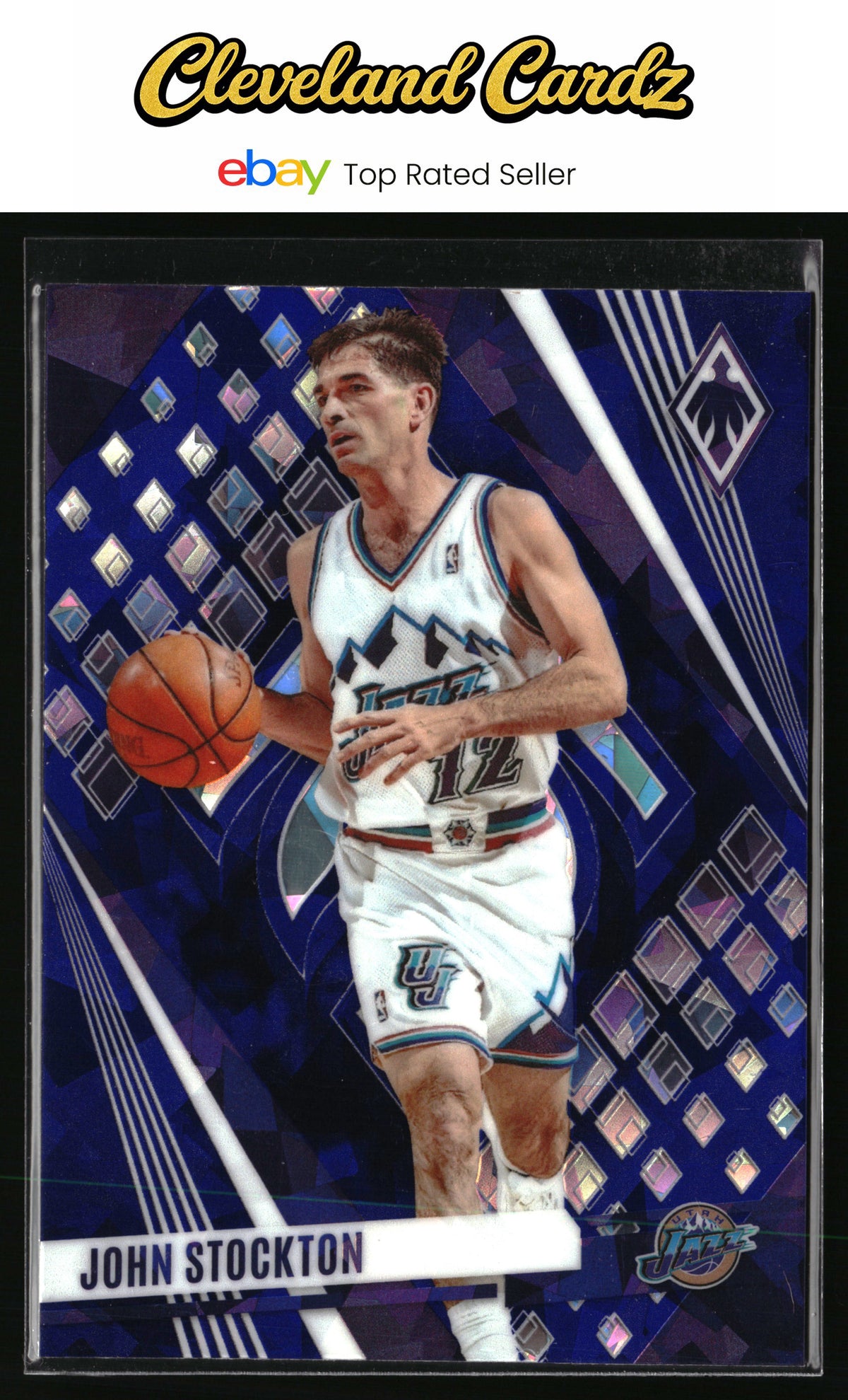 2023-24 Panini Phoenix #10 John Stockton Phoenix Blue Ice