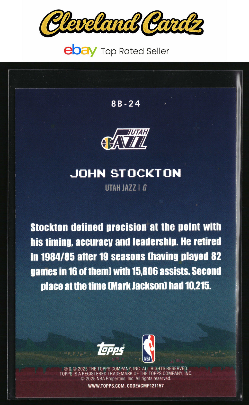 2025-26 Topps #8B-24 John Stockton 8-Bit Ballers