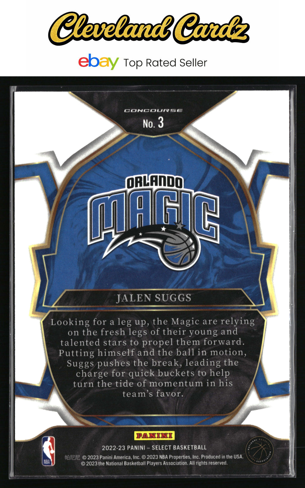 2022-23 Panini Select #3 Jalen Suggs Blue