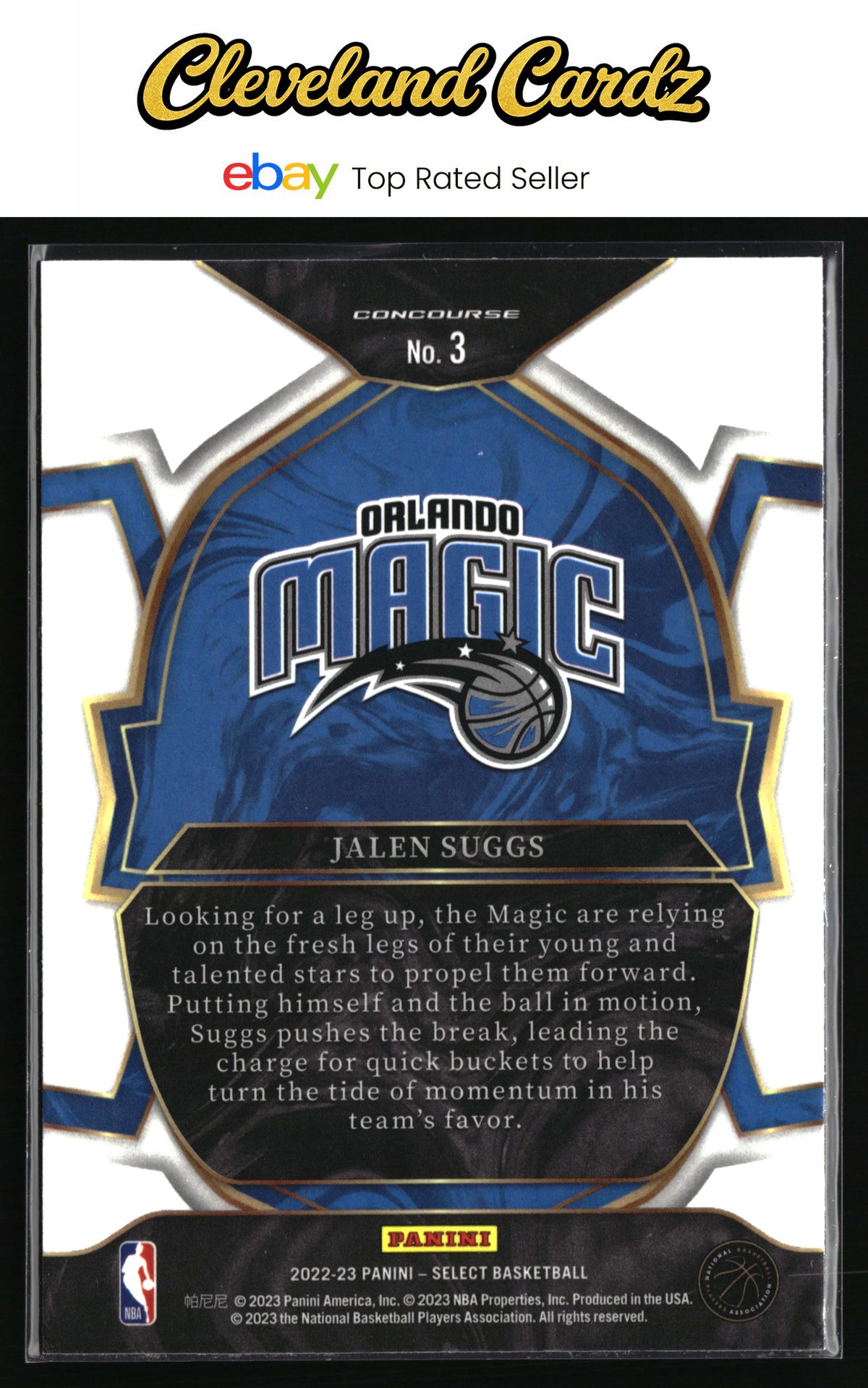 2022-23 Panini Select #3 Jalen Suggs Blue
