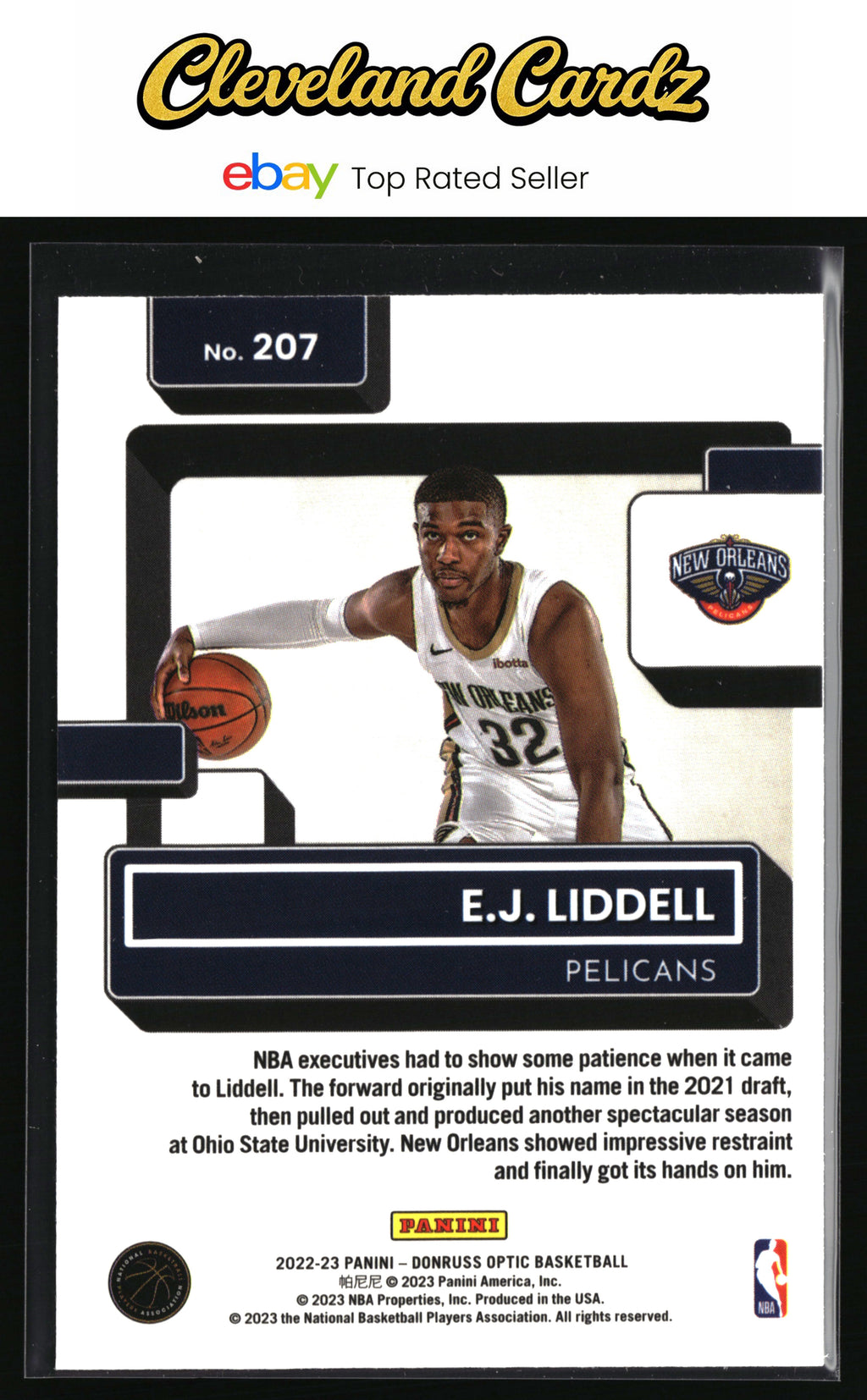 2022-23 Donruss Optic #207 E.J. Liddell