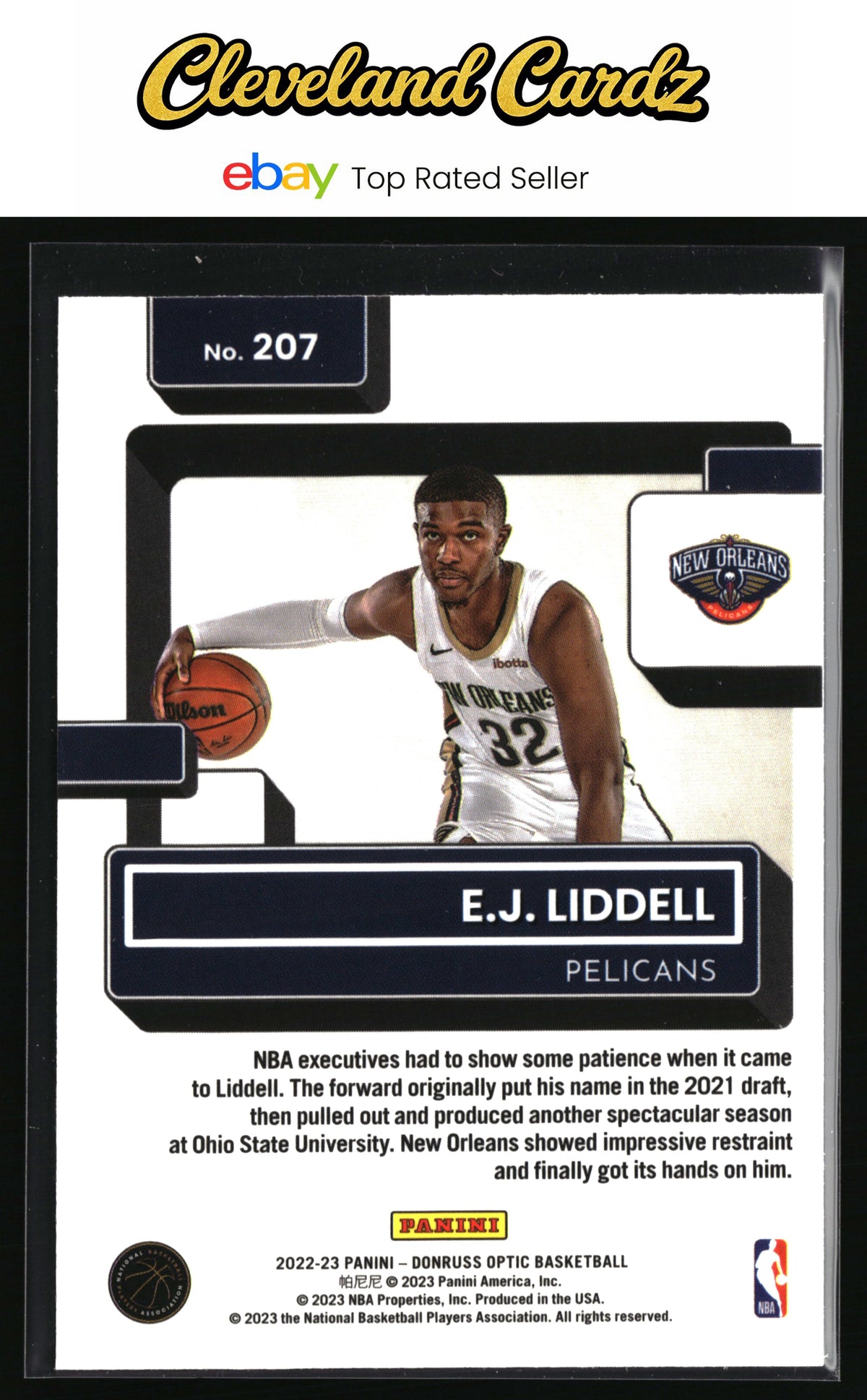 2022-23 Donruss Optic #207 E.J. Liddell