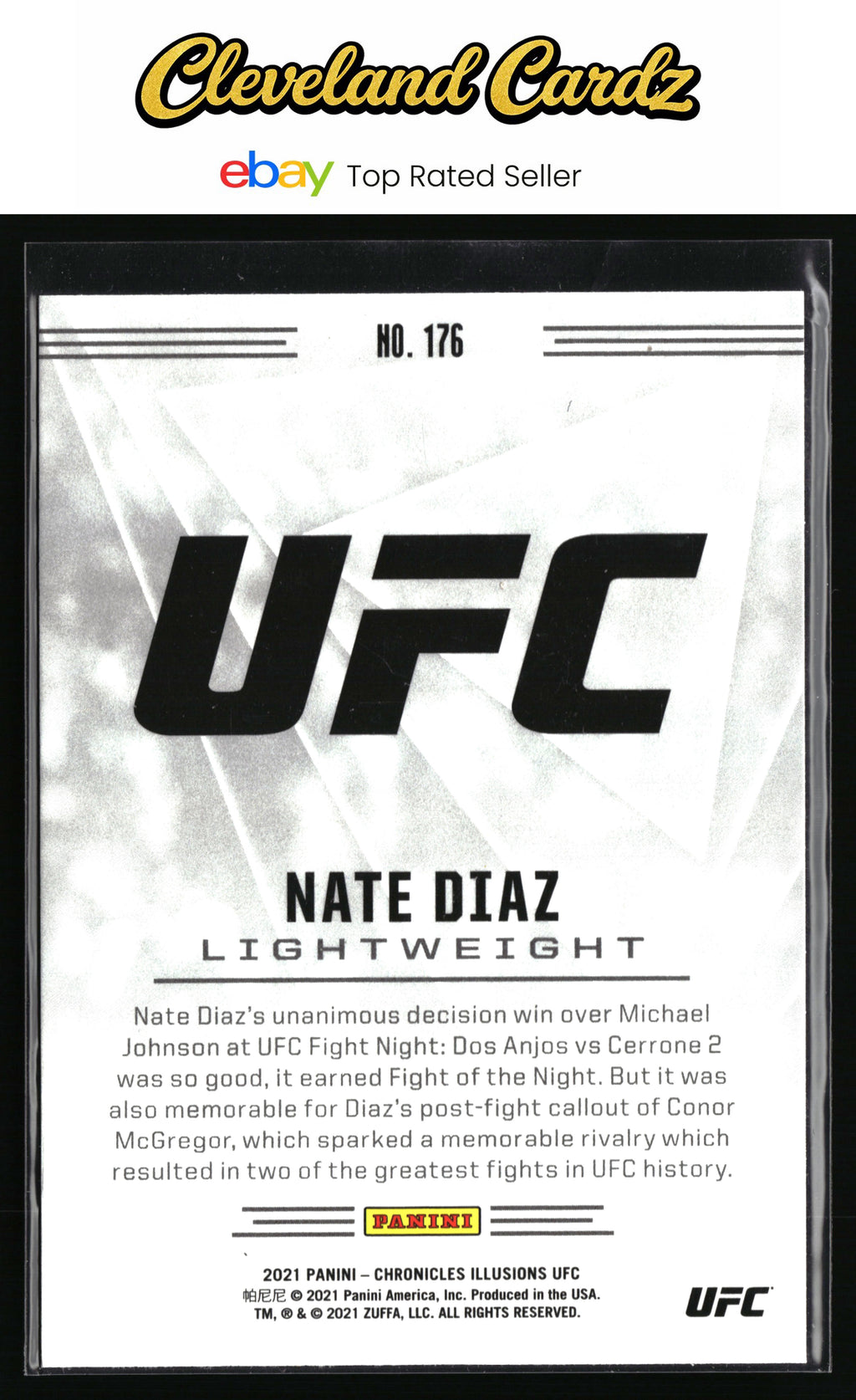 2021 Panini Chronicles UFC #176 Nate Diaz