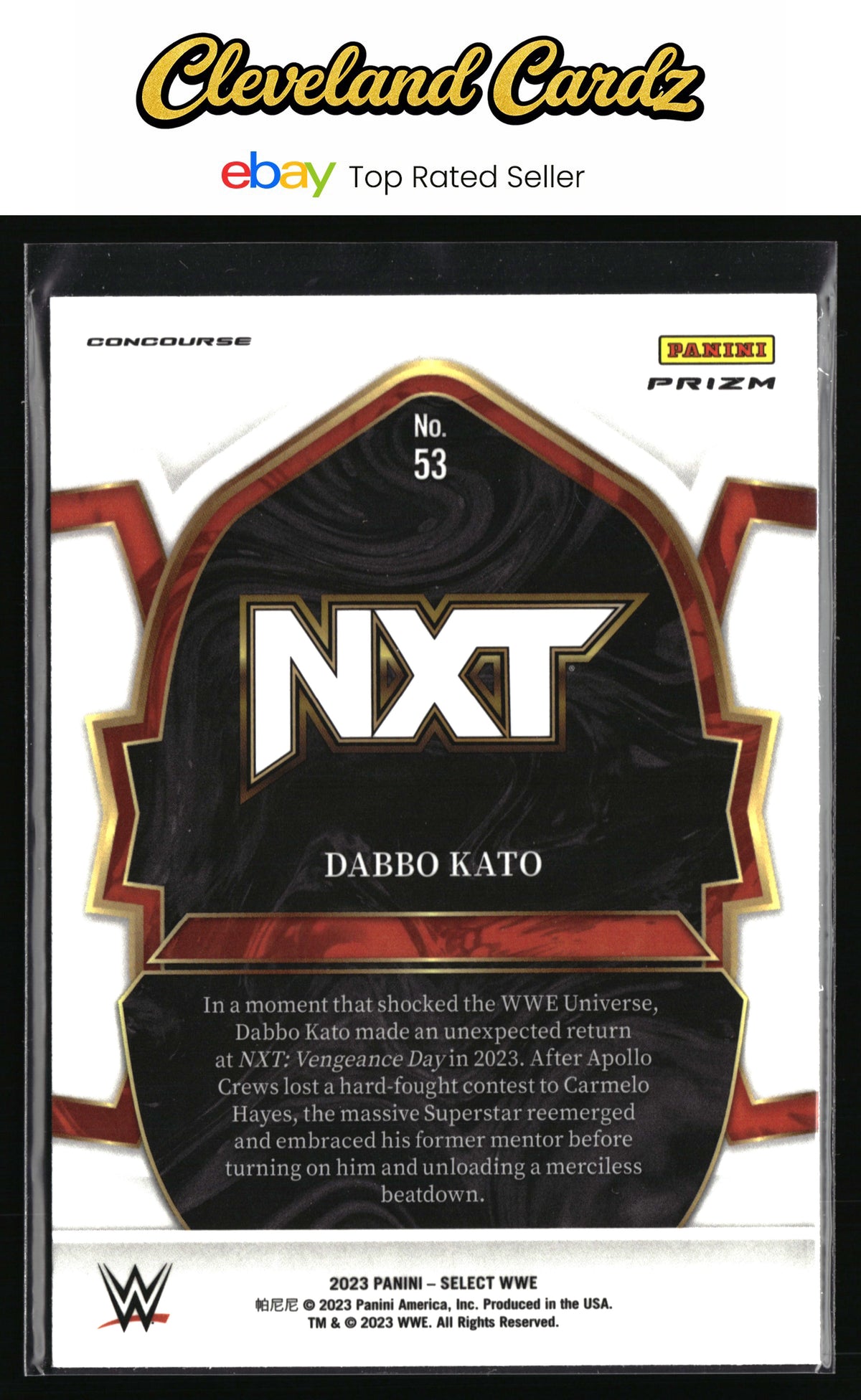 2023 Panini Select WWE #53 Dabba-Kato Silver Prizm