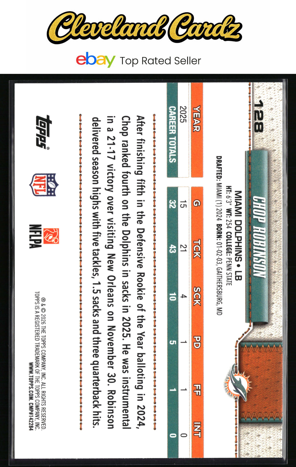 2026 Topps Flagship #128 Chop Robinson Rainbow Foil