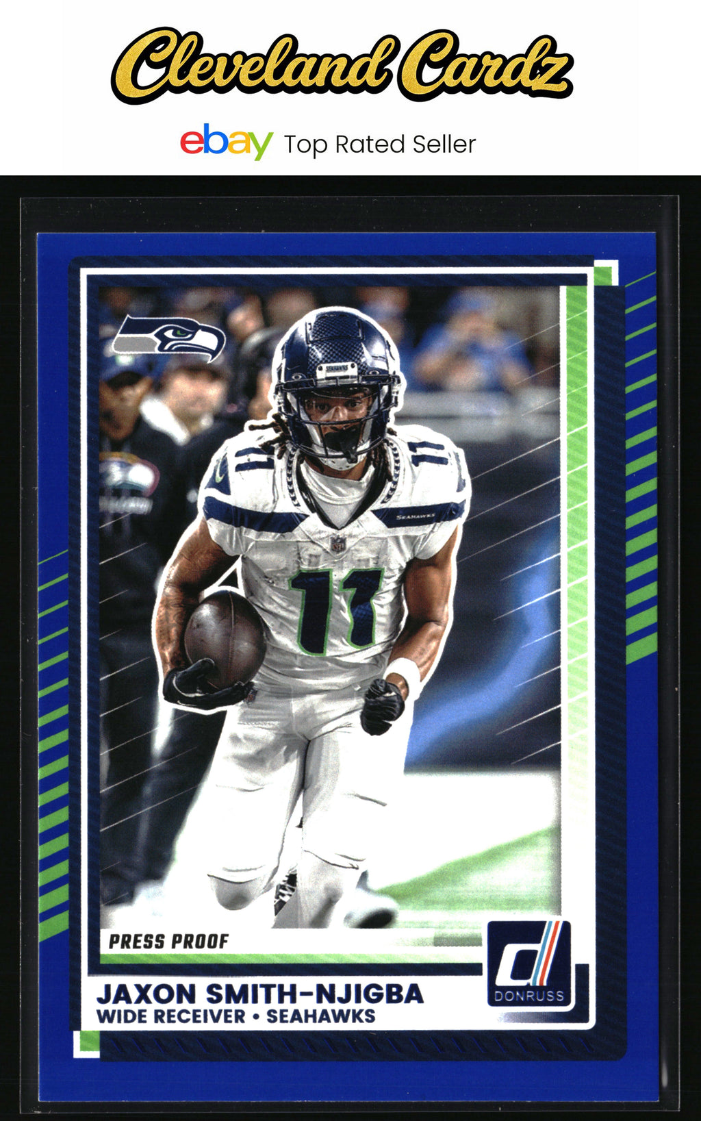 2025 Donruss #6 Jaxon Smith-Njigba Press Proofs Blue