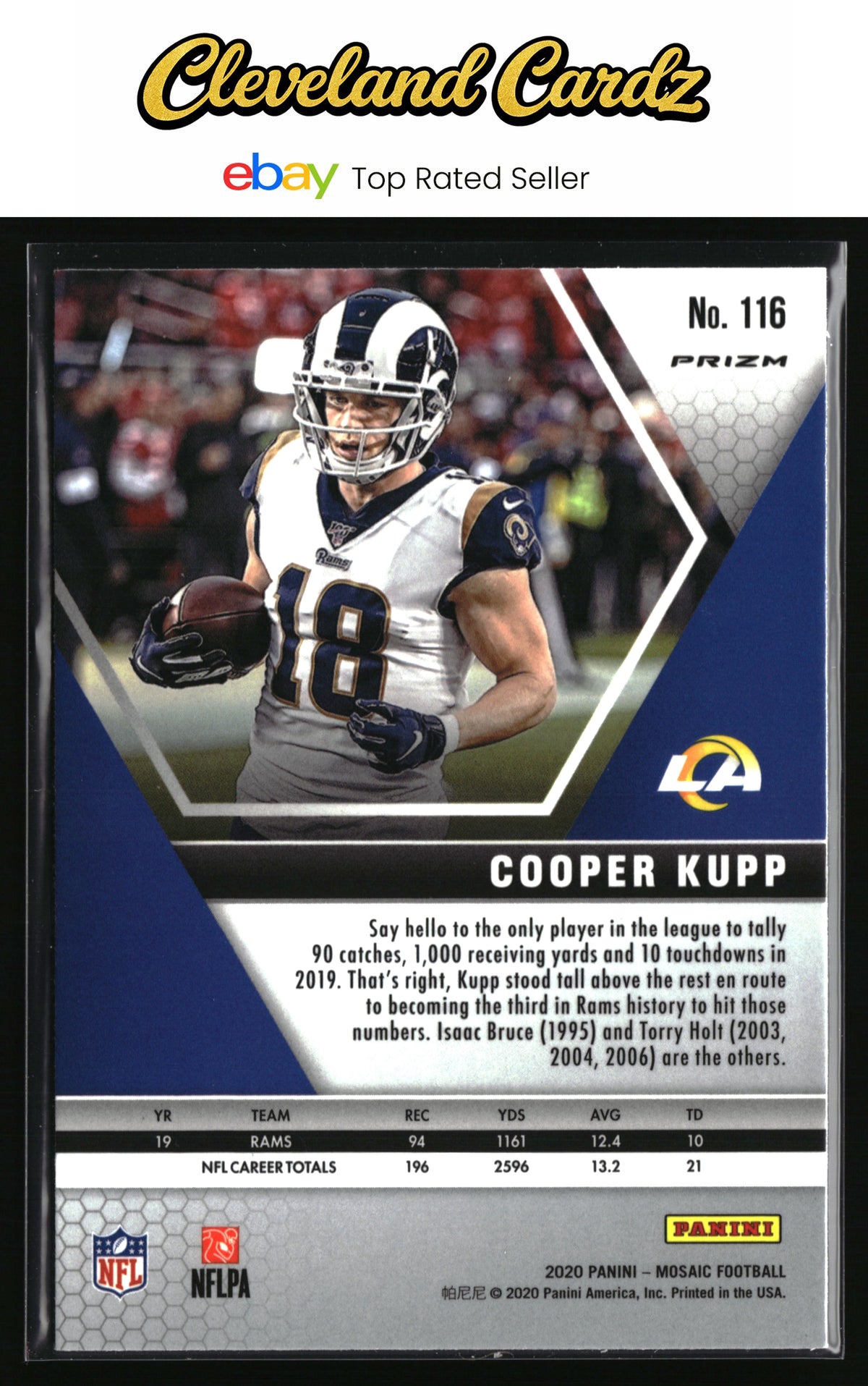 2020 Panini Mosaic #116 Cooper Kupp Prizm Reactive Blue