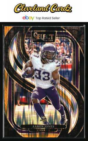 2024 Panini Select #102 Aaron Jones Black & Gold Prizm Shock