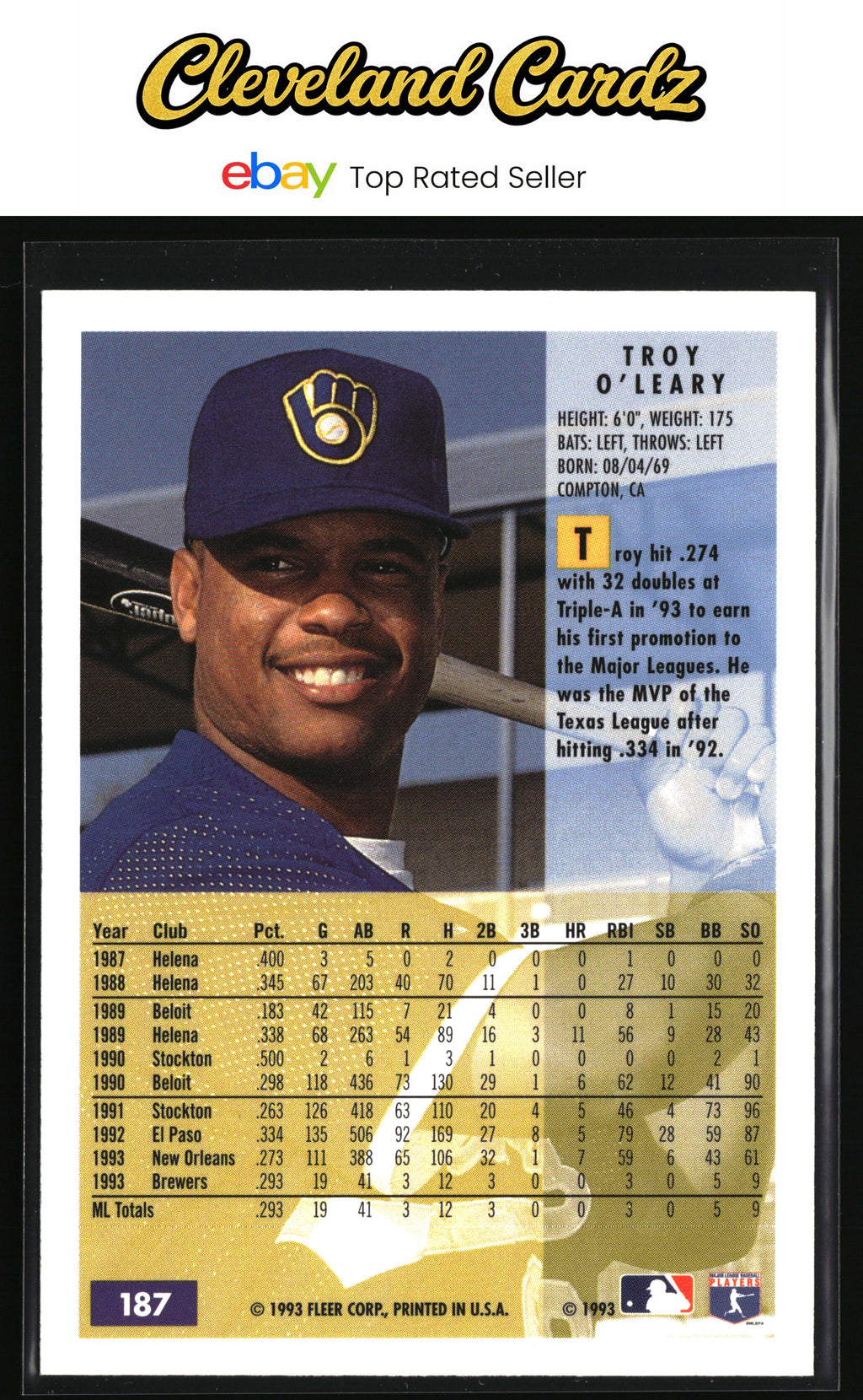 1994 Fleer #187 Troy O'Leary