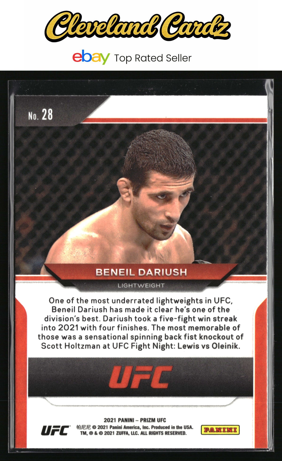 2021 Panini Prizm UFC #28 Beneil Dariush