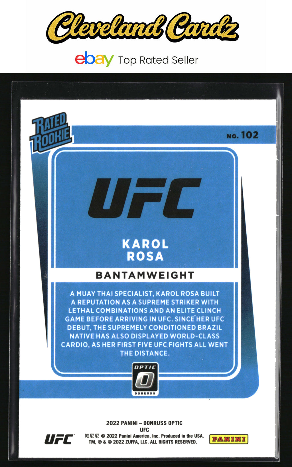 2022 Donruss Optic UFC #102 Karol Rosa