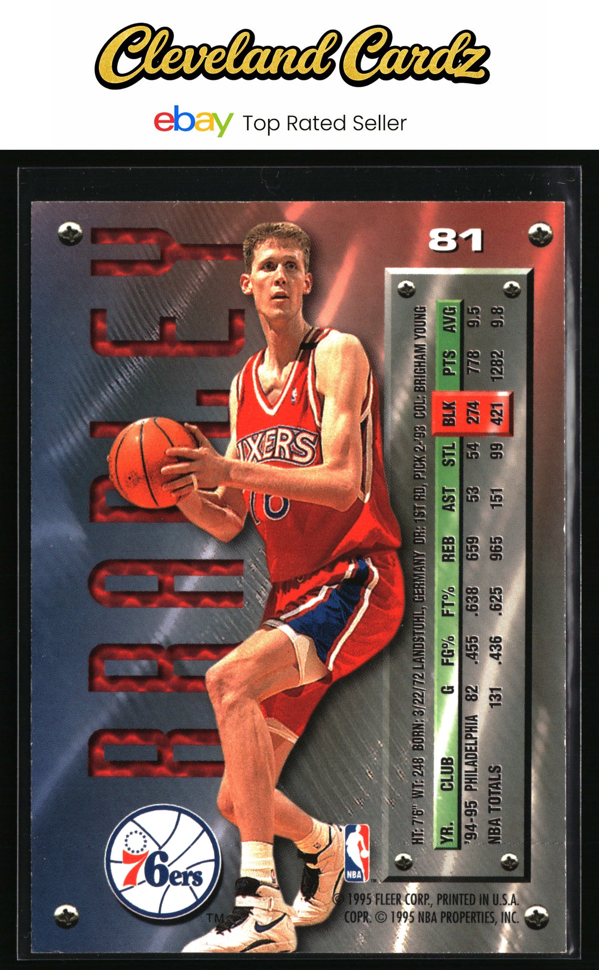 1995-96 Metal #81 Shawn Bradley