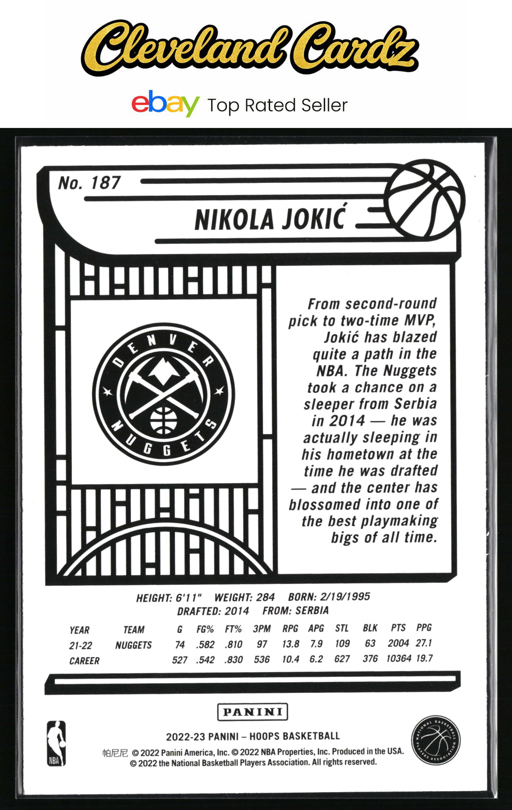 2022-23 Hoops #187 Nikola Jokic