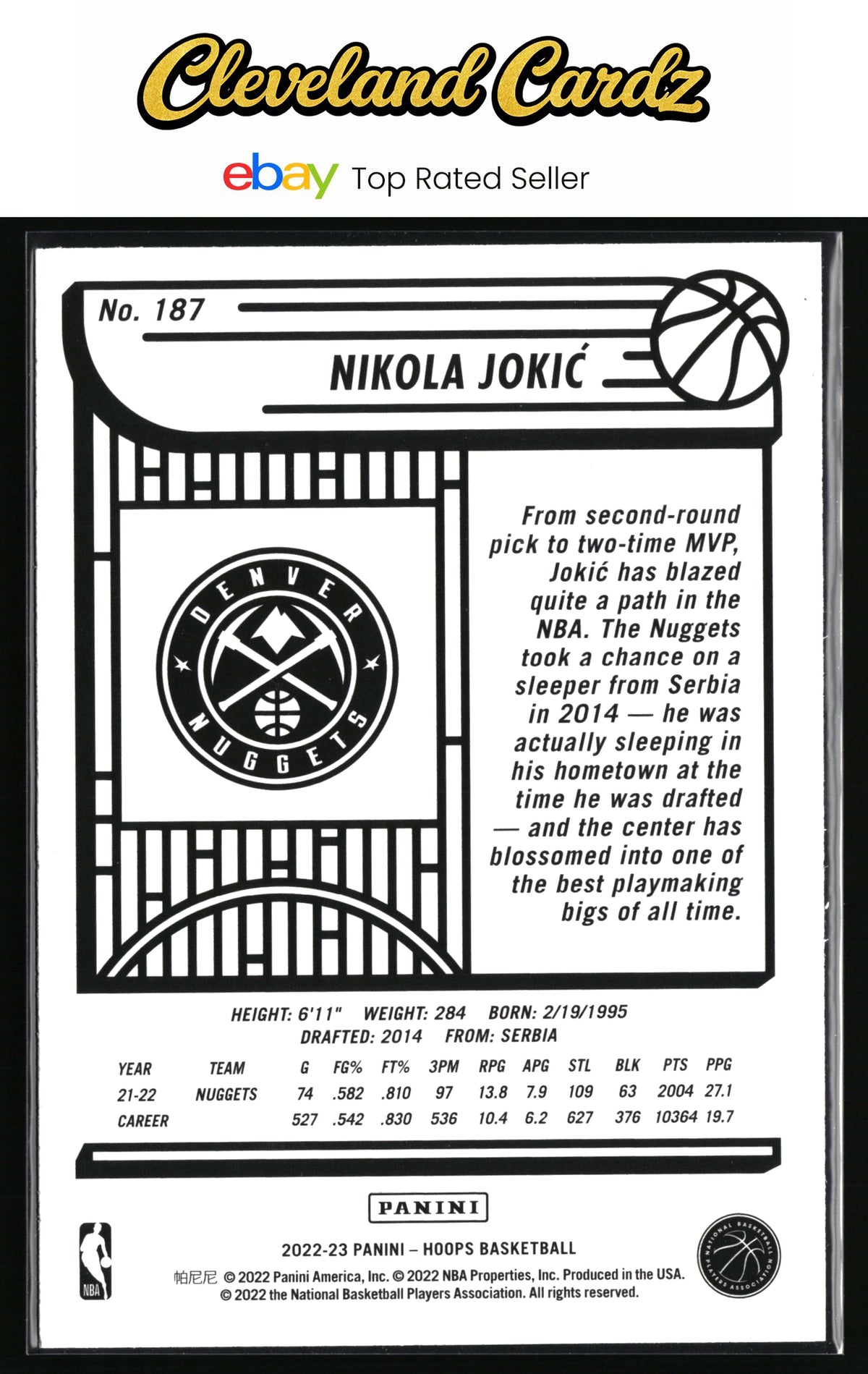 2022-23 Hoops #187 Nikola Jokic