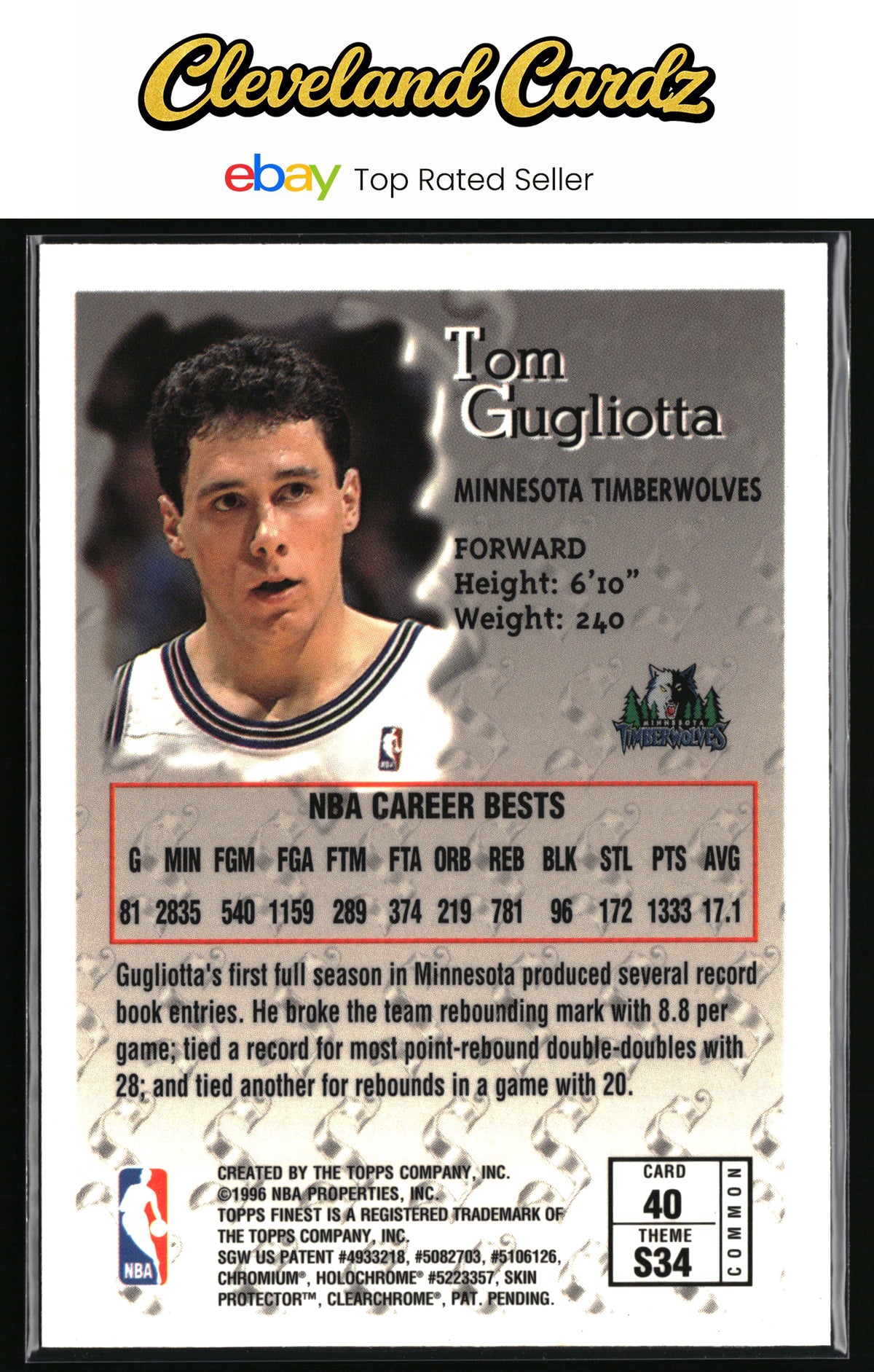 1996-97 Finest #40 Tom Gugliotta