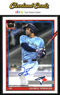 2026 Topps #91A-GSP George Springer 1991 Topps Baseball 35th Anniversary Auto