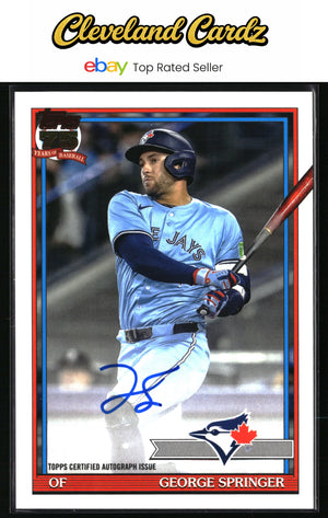 2026 Topps #91A-GSP George Springer 1991 Topps Baseball 35th Anniversary Auto