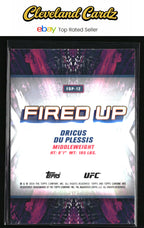 2024 Topps Chrome UFC #FDP-12 Dricus Du Plessis Fired Up