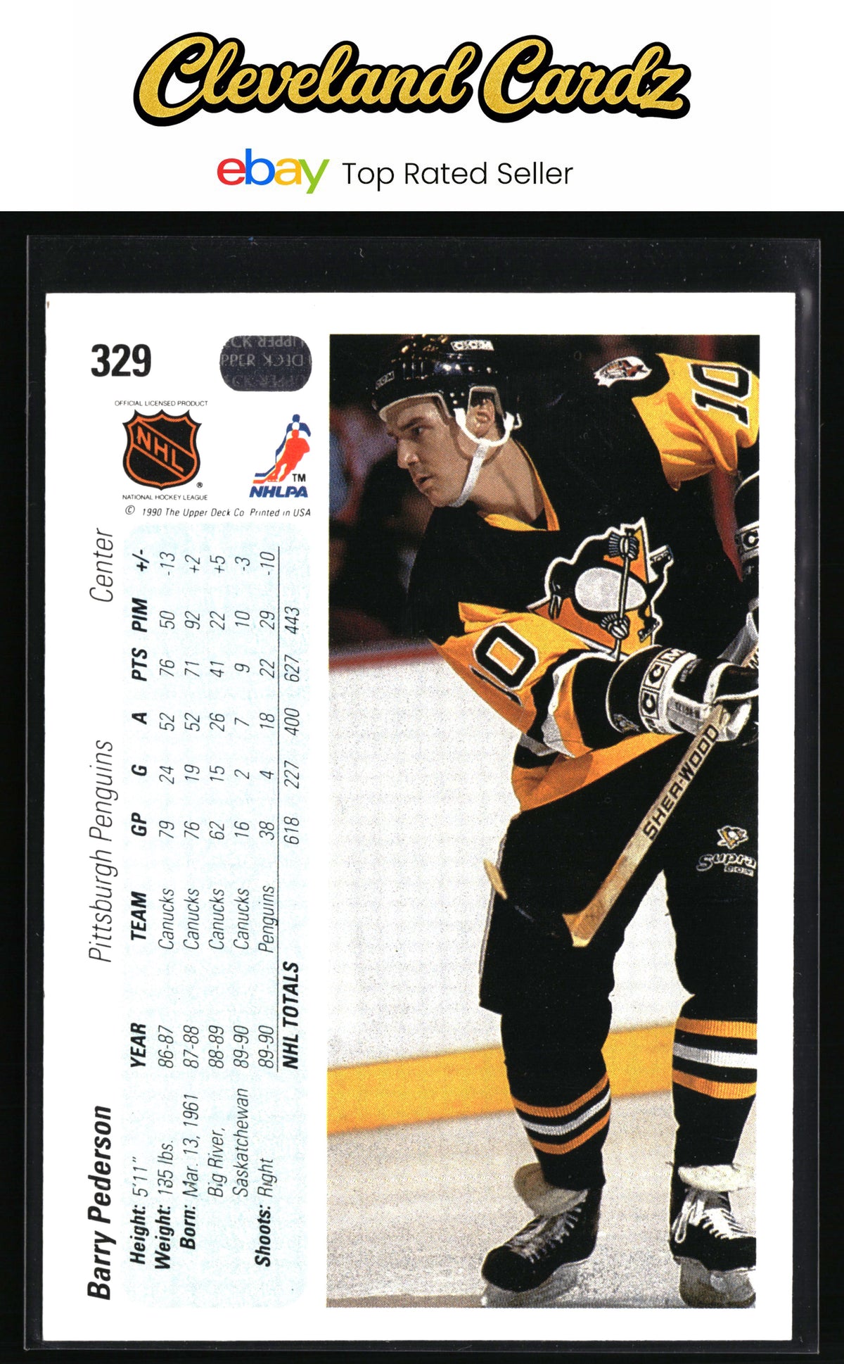 1990-91 Upper Deck #329b Barry Pederson