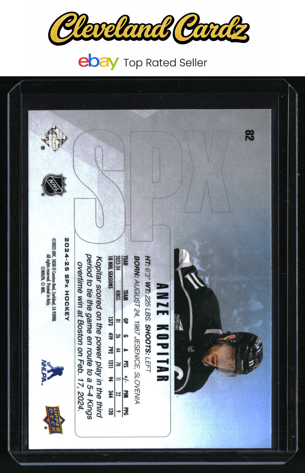 2024-25 SPx #82 Anze Kopitar