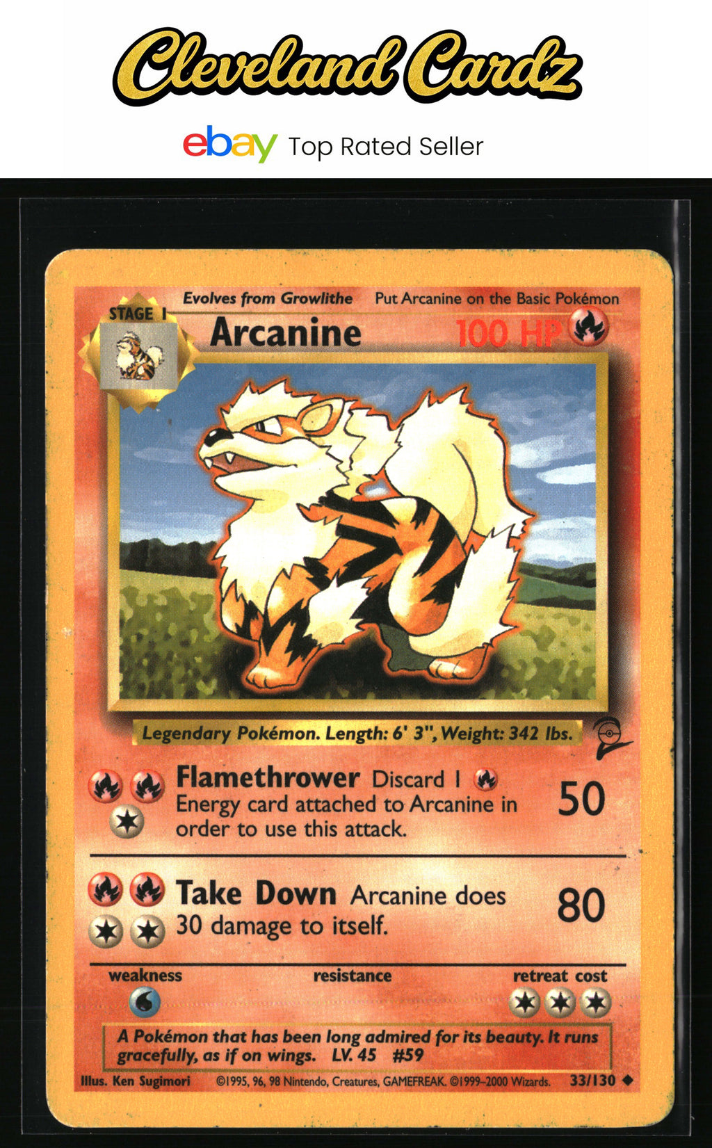 Base Set 2 #033/130 Arcanine