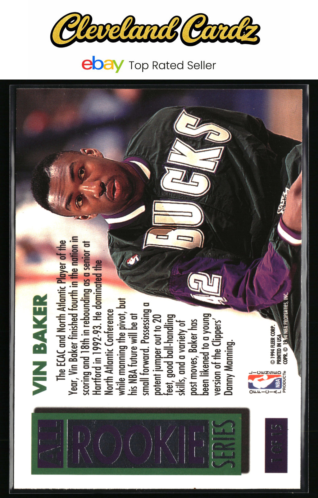 1993-94 Ultra #1 Vin Baker All-Rookies