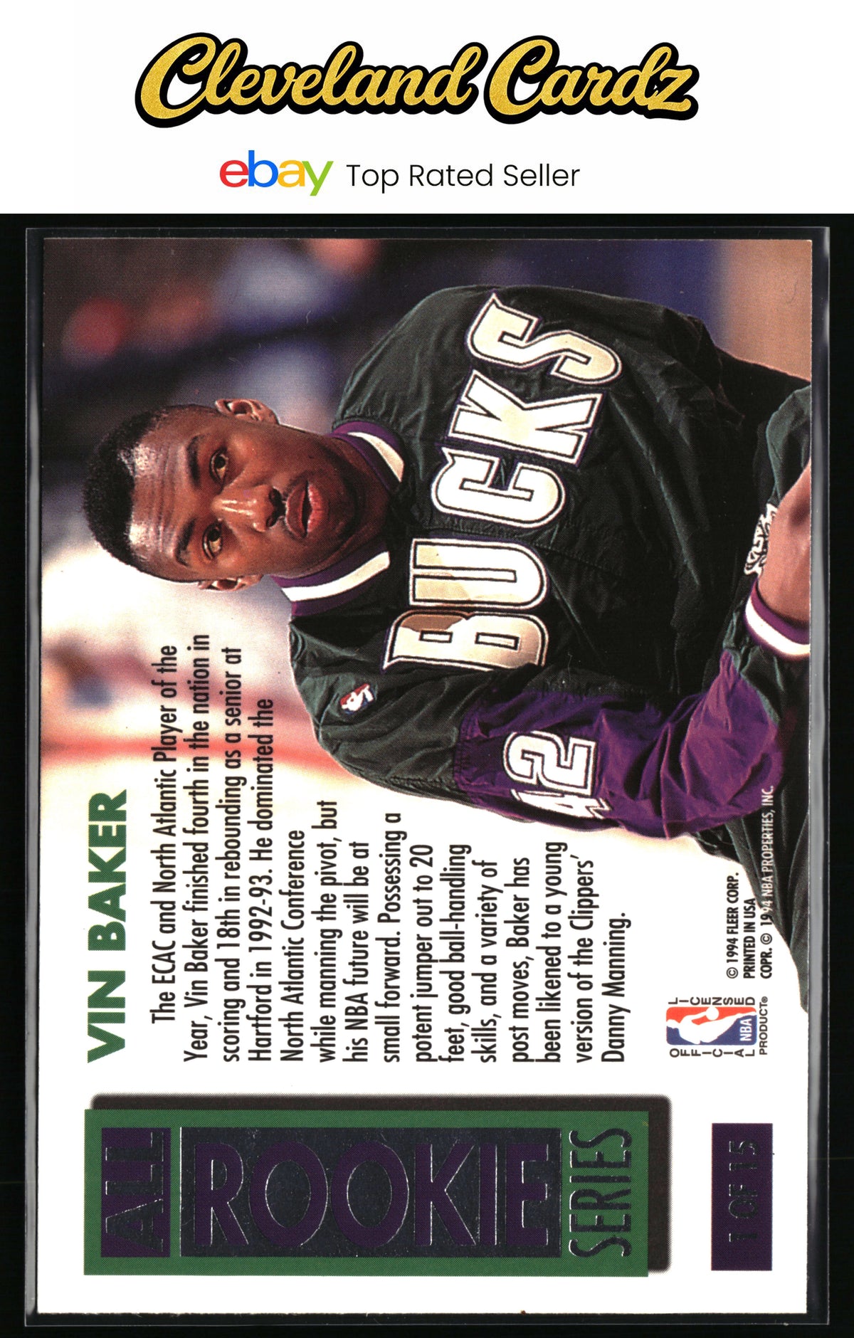 1993-94 Ultra #1 Vin Baker All-Rookies