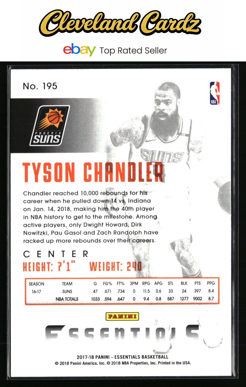 2017-18 Panini Essentials #195 Tyson Chandler