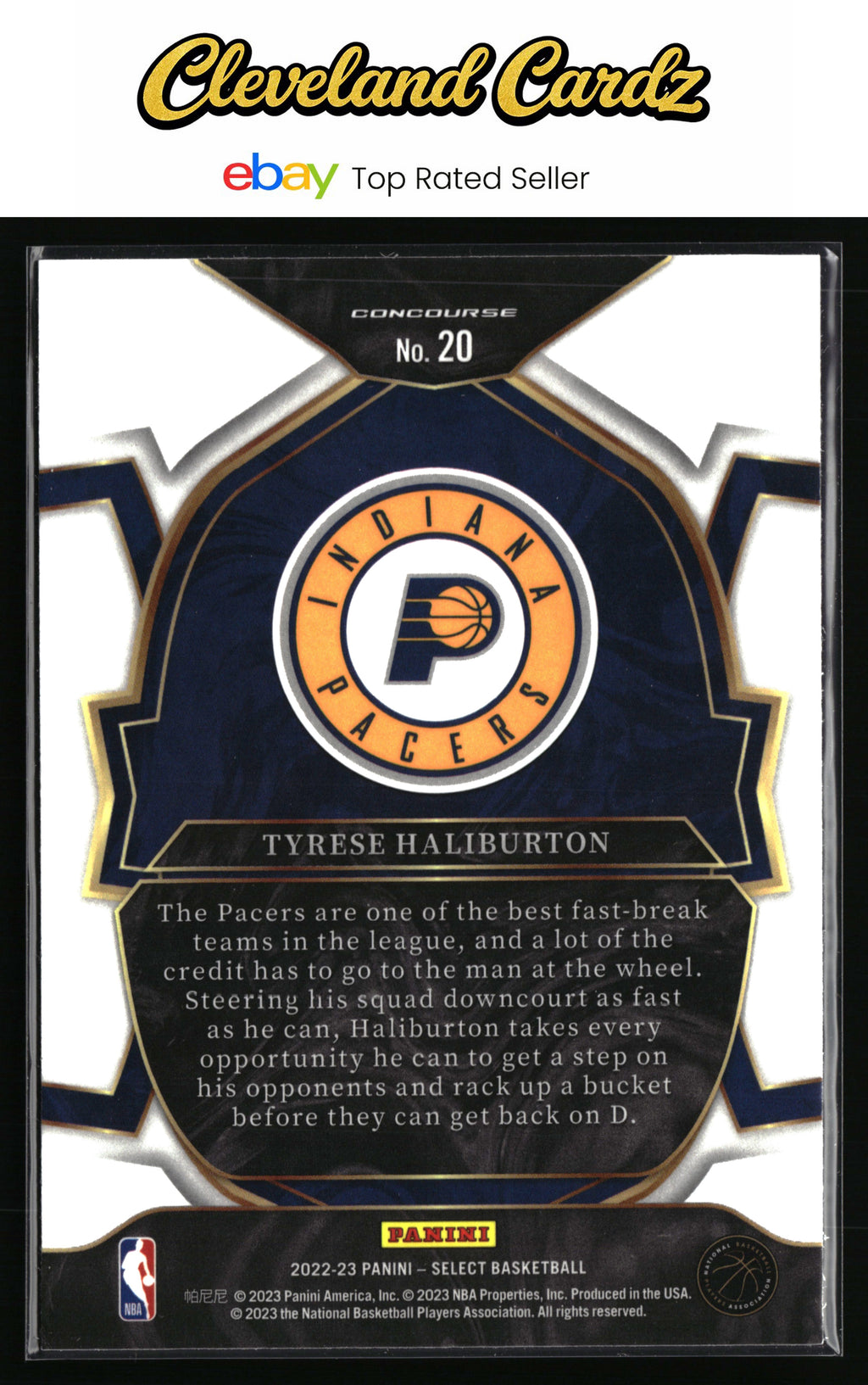 2022-23 Panini Select #20 Tyrese Haliburton Blue