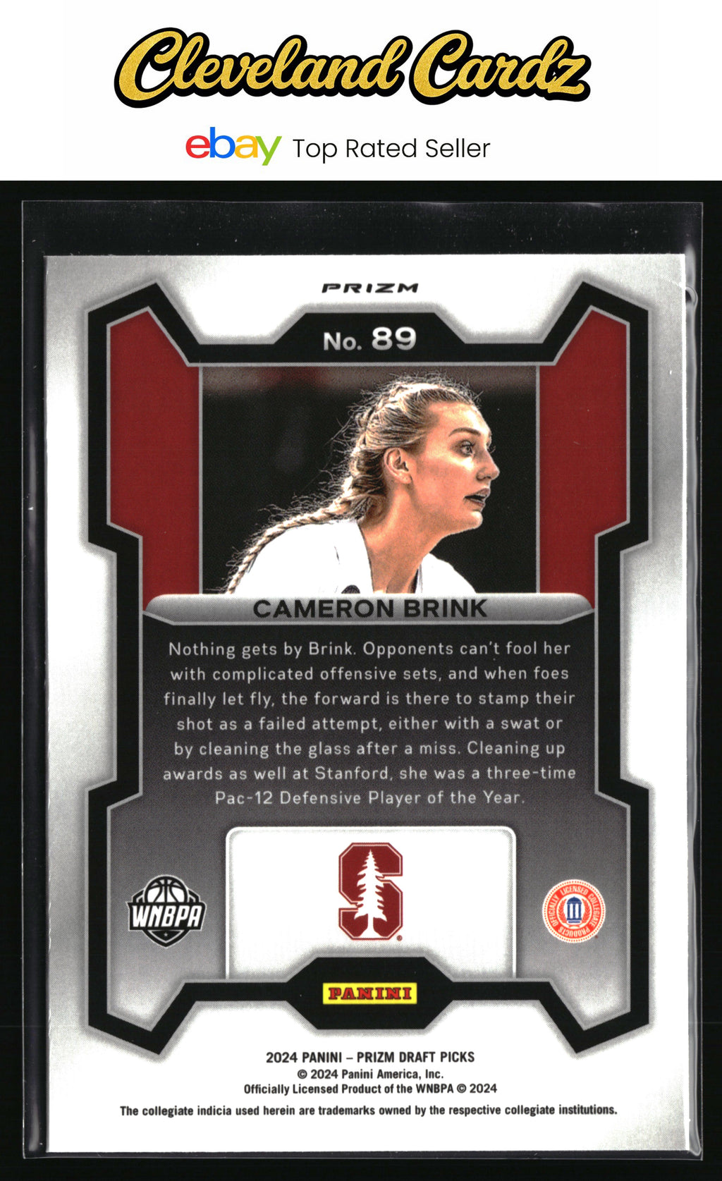 2024 Panini Prizm Draft Picks #89 Cameron Brink Prizm Silver