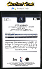 2025-26 Topps #217 Joan Beringer Season Tip Off