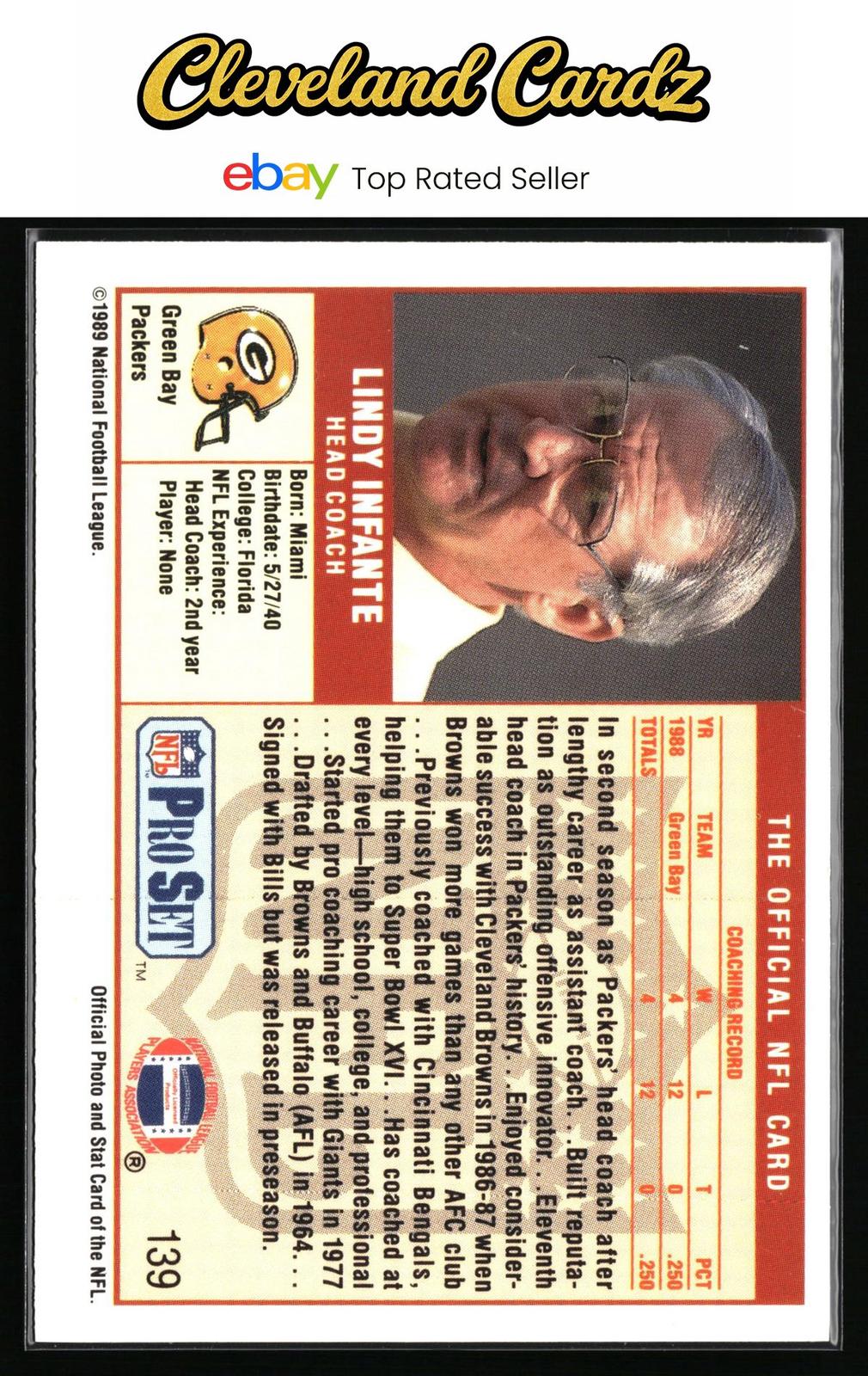 1989 Pro Set #139 Lindy Infante