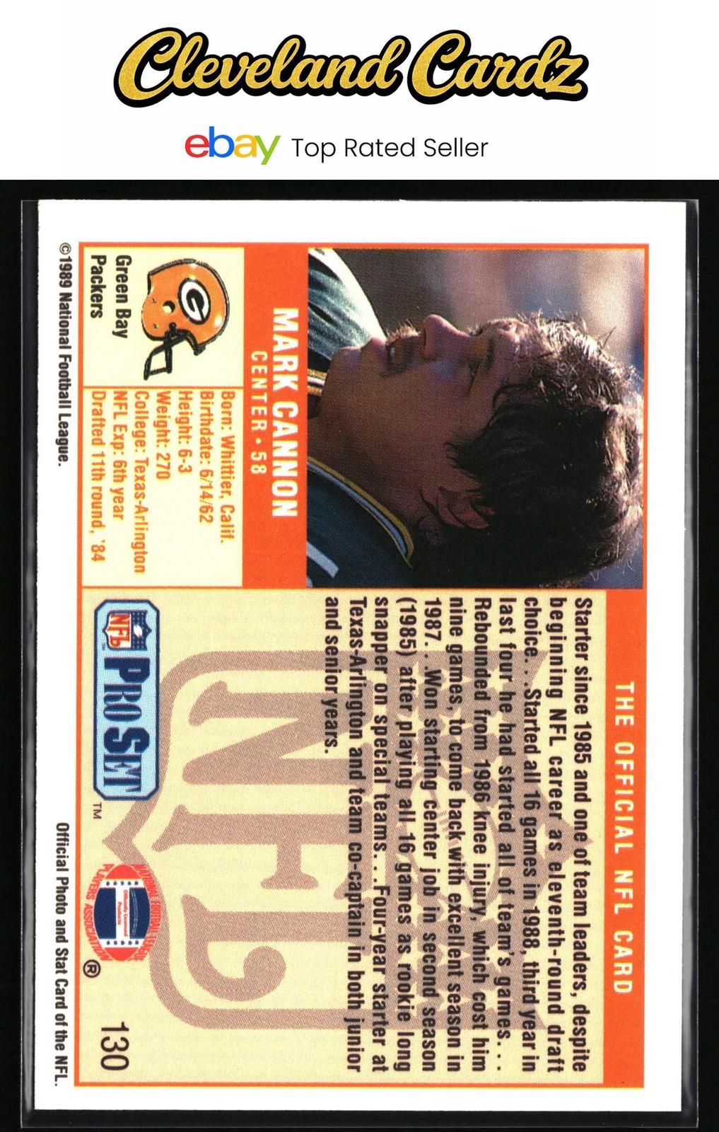 1989 Pro Set #130 Mark Cannon
