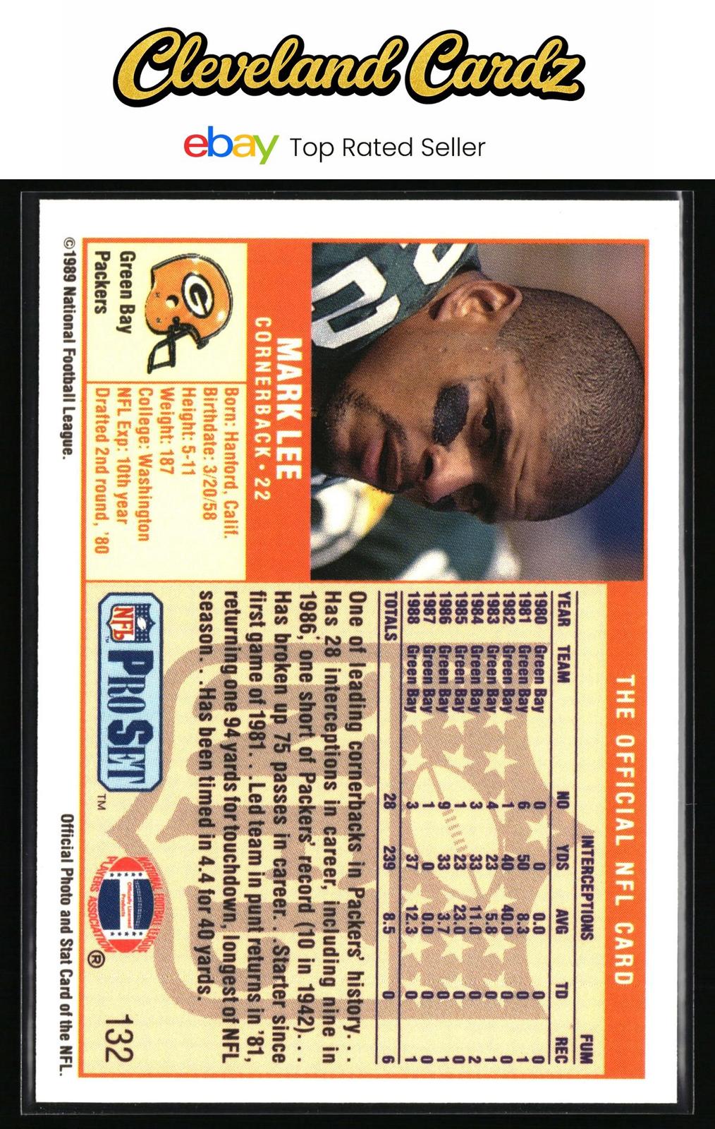 1989 Pro Set #132 Mark Lee