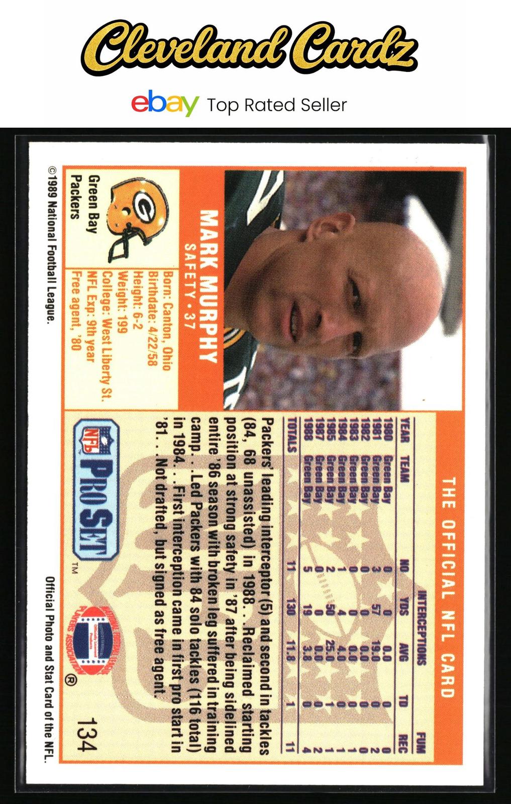 1989 Pro Set #134 Mark Murphy