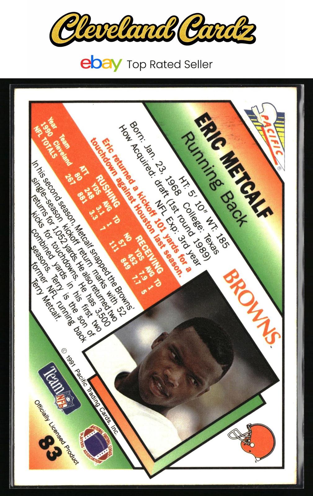 1991 Pacific #83a Eric Metcalf