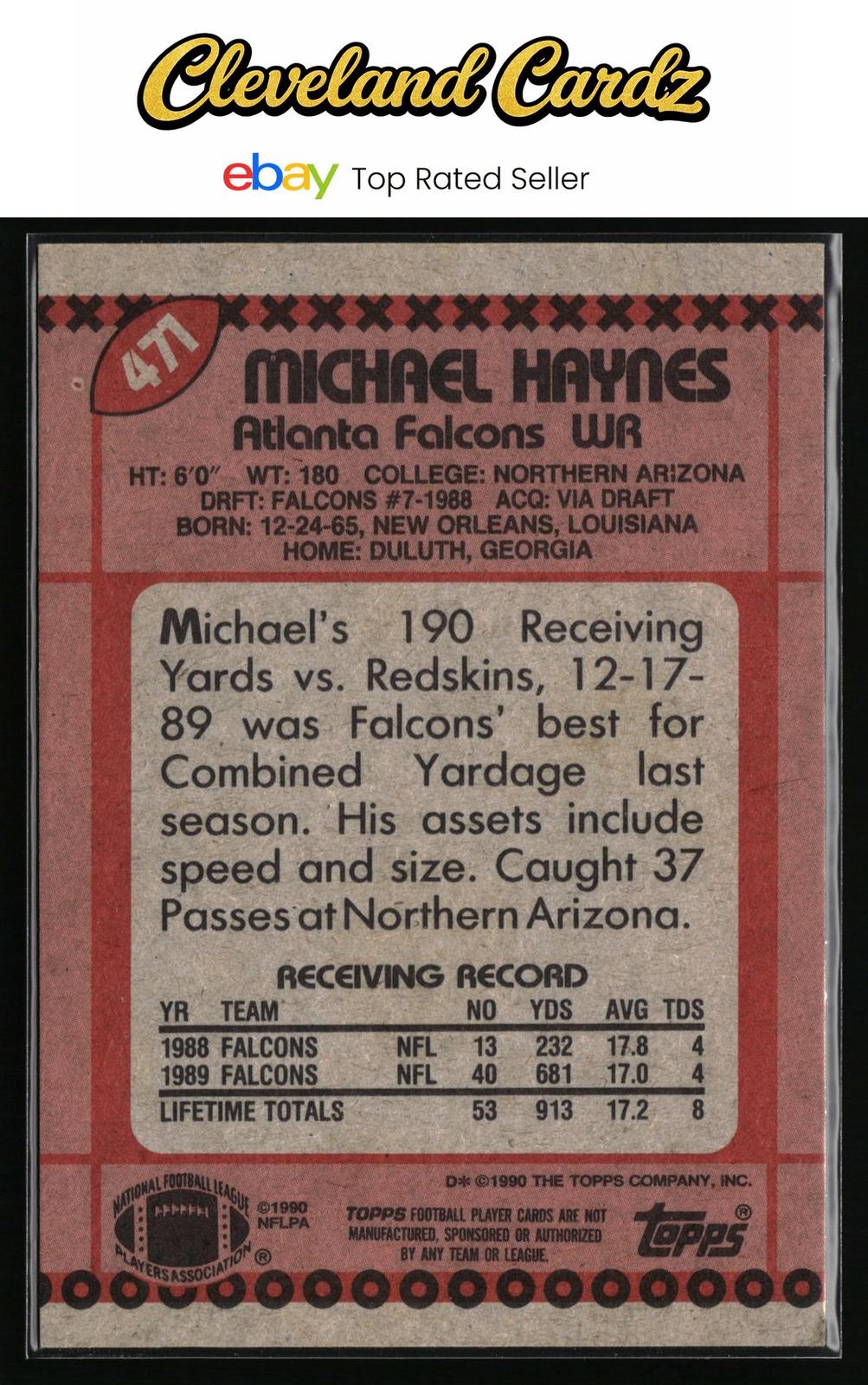 1990 Topps #471b Michael Haynes