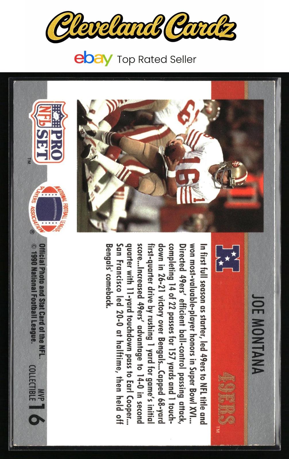 1990 Pro Set #16 Joe Montana Super Bowl MVP Collectibles
